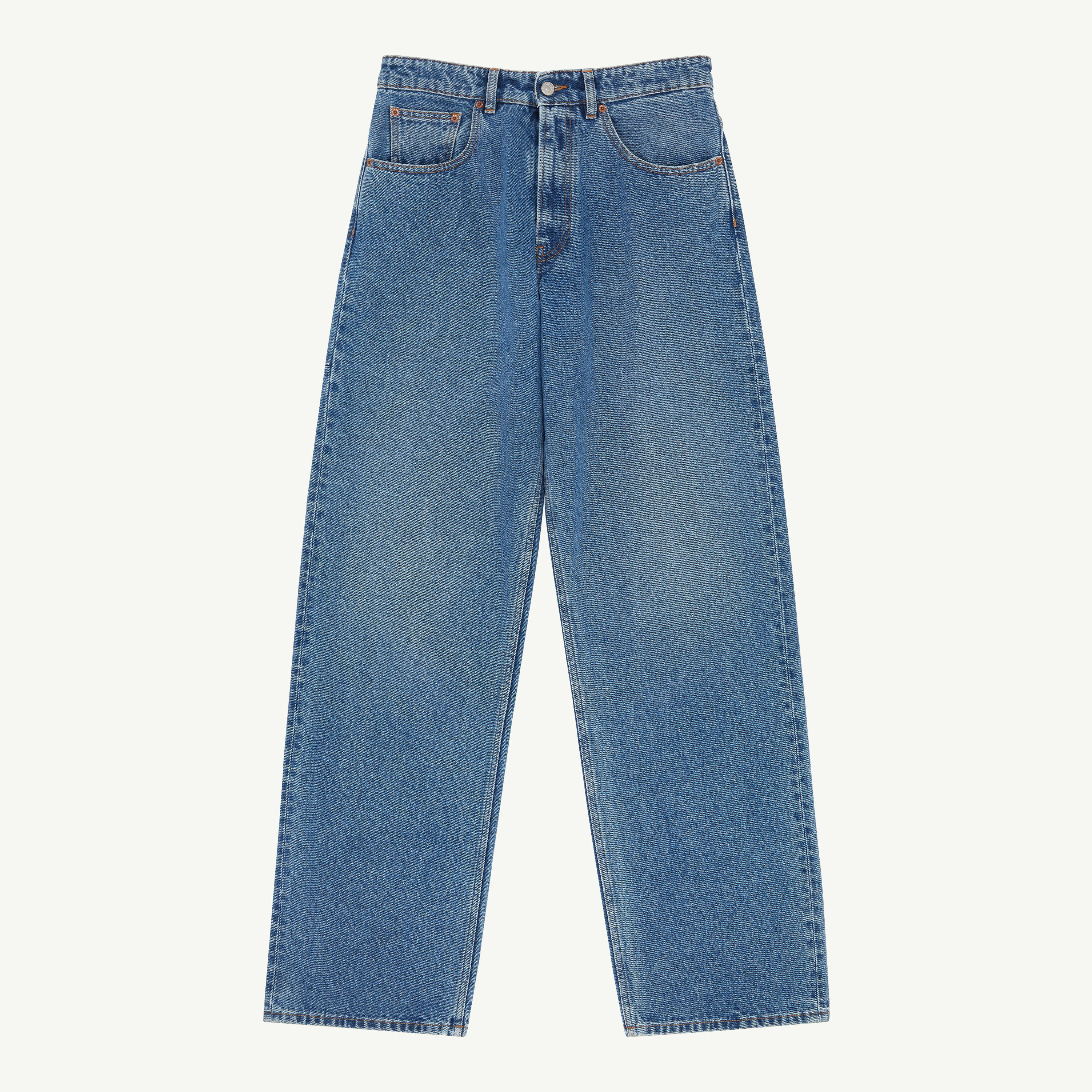 shiーチャン MM6 ブルーワイドレッグデニム shiーチャン MM6 ブルーワイドレッグデニム MM6 MAISON MARGIELA｜WIDE