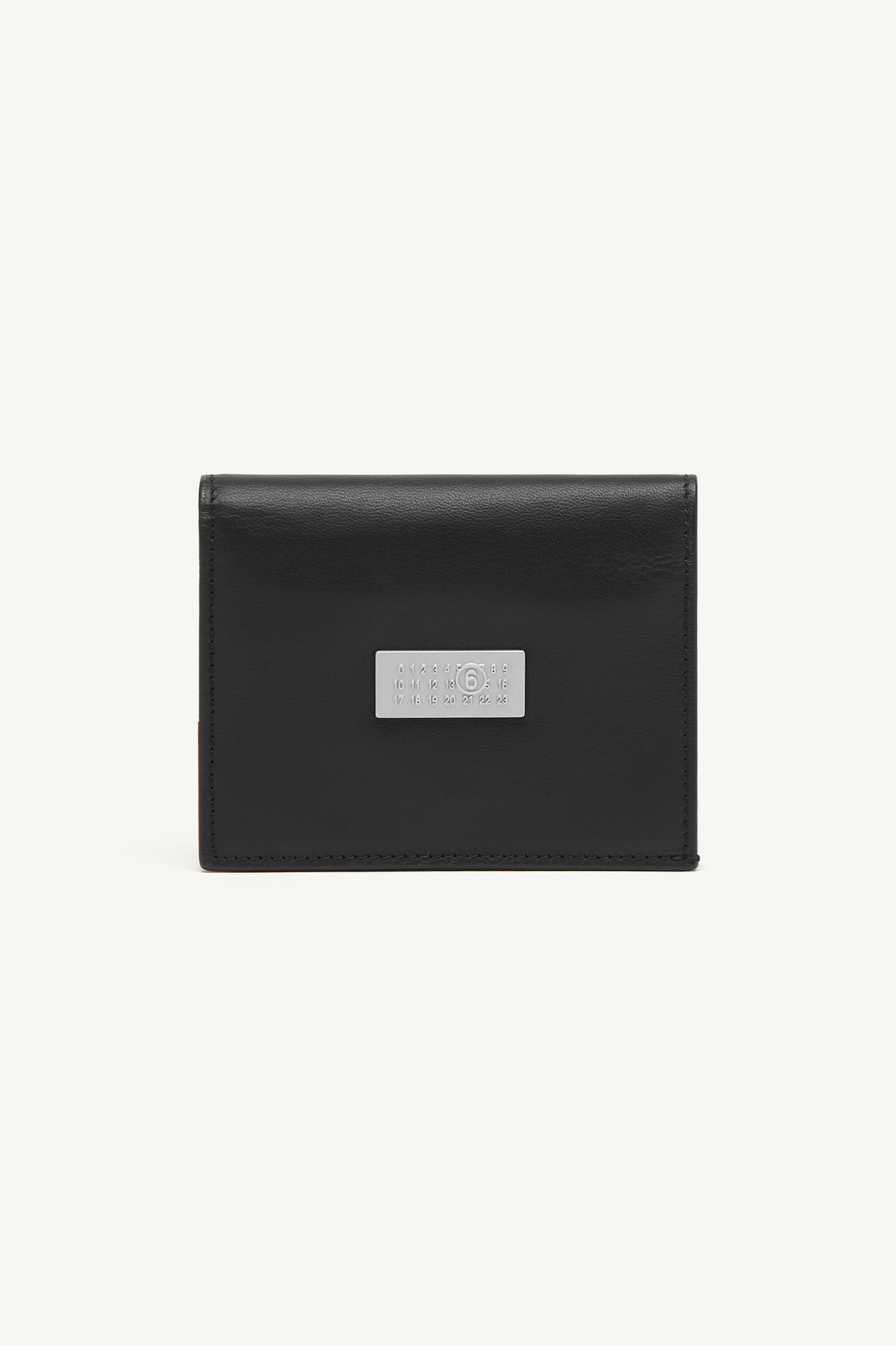 Black Leather wallet | MM6 Official