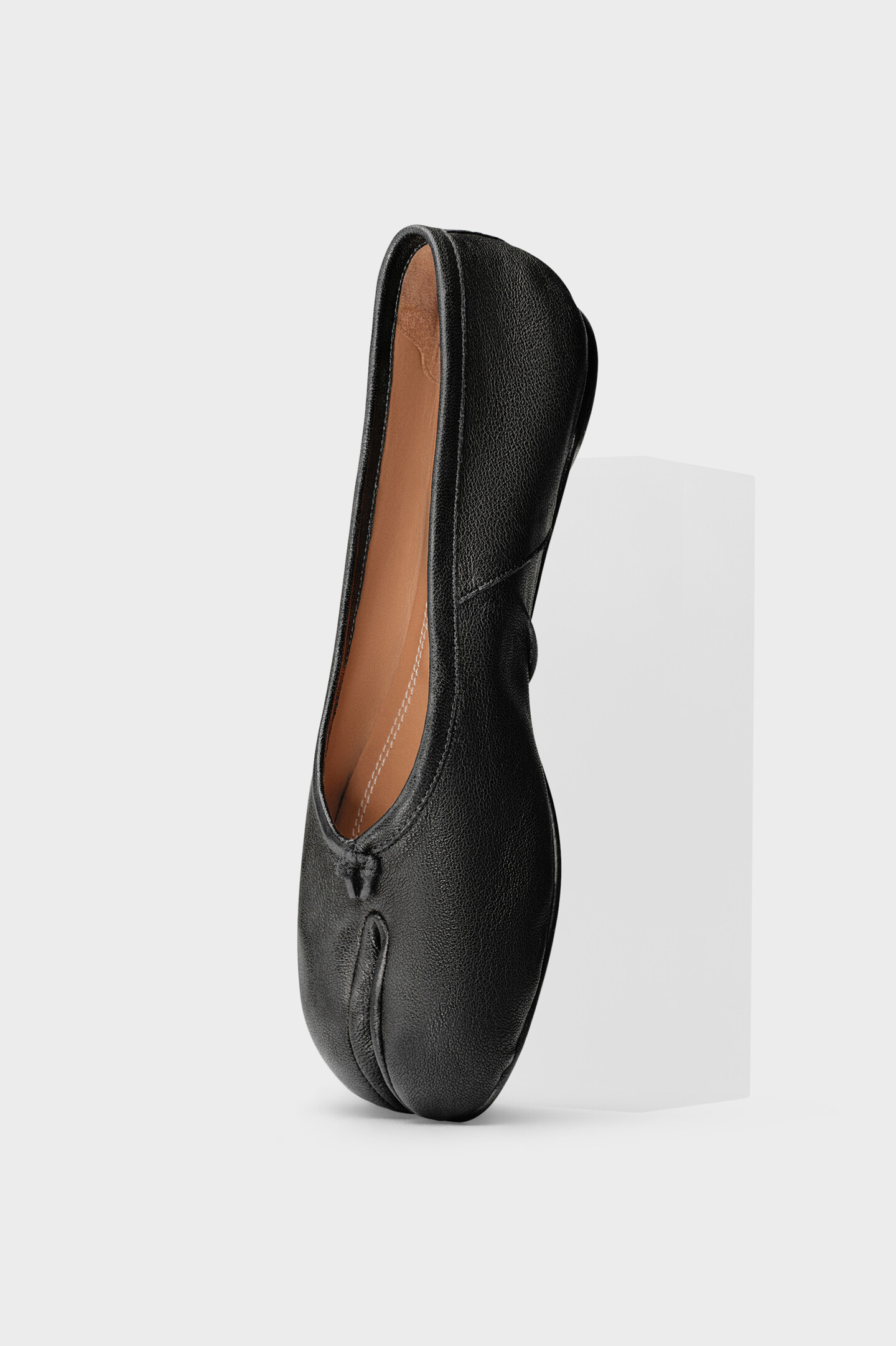 Black Nappa Leather Tabi Ballerina Flats | Maison Margiela
