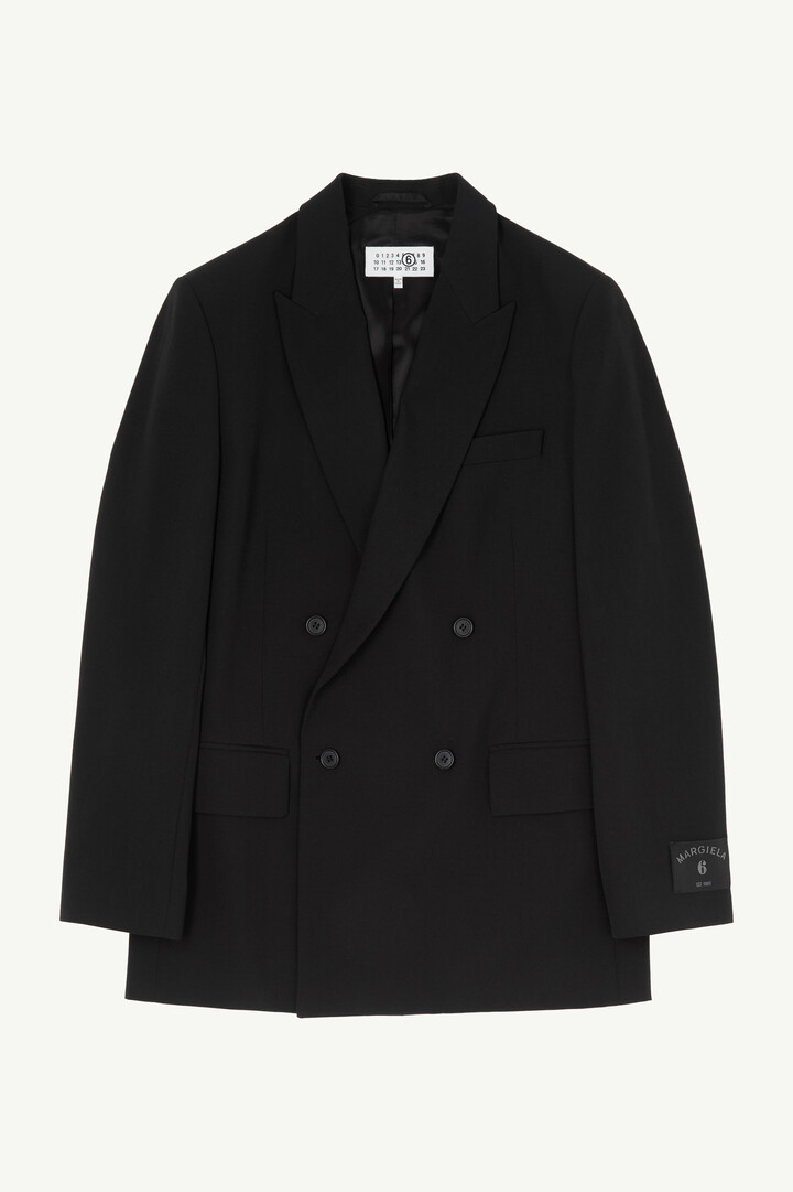 Black Wool blend suit jacket | MM6 Official
