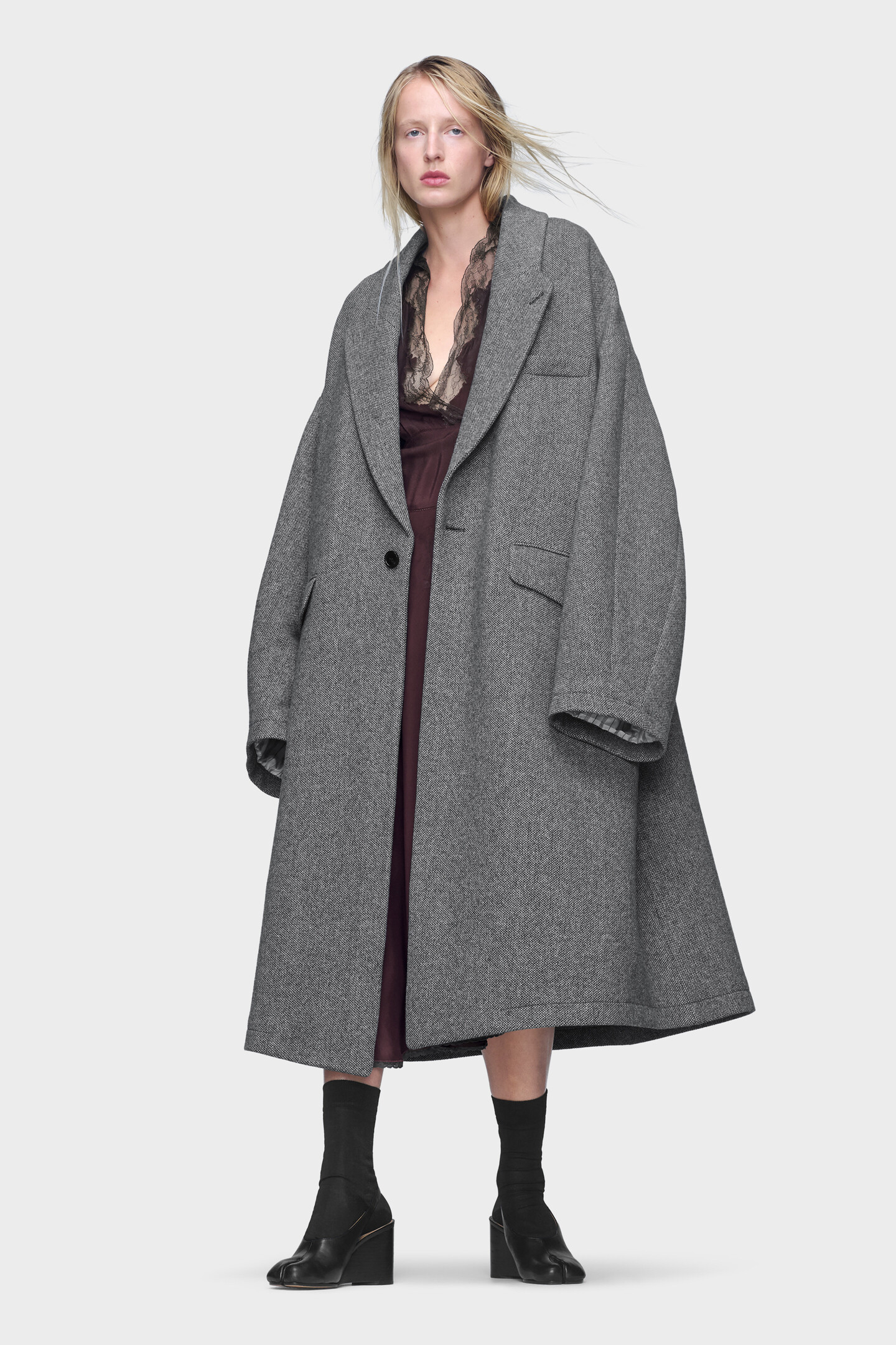 Black Wool coat | Maison Margiela Official