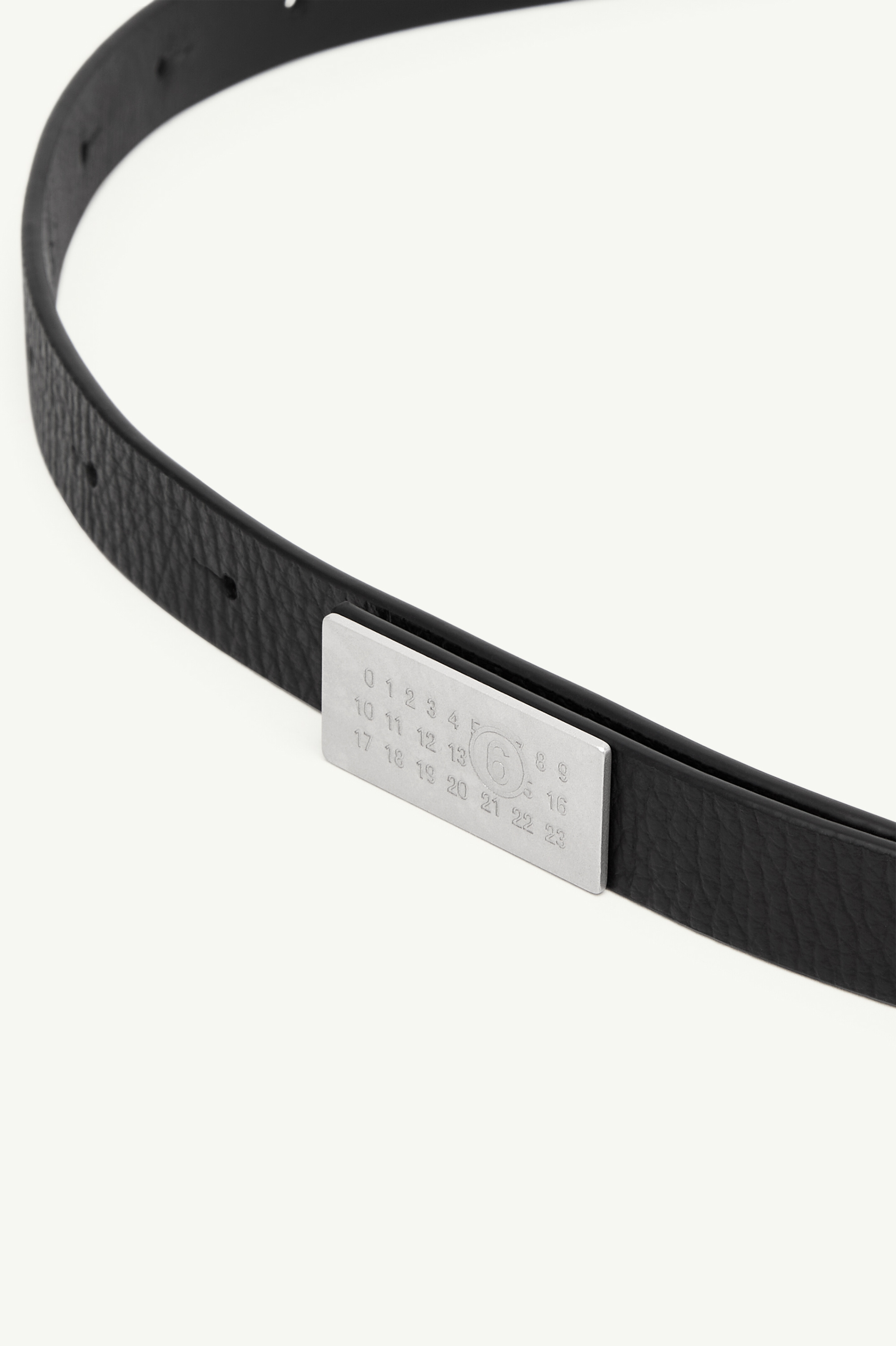 Women's Grainy Leather Numeric Belt | MM6