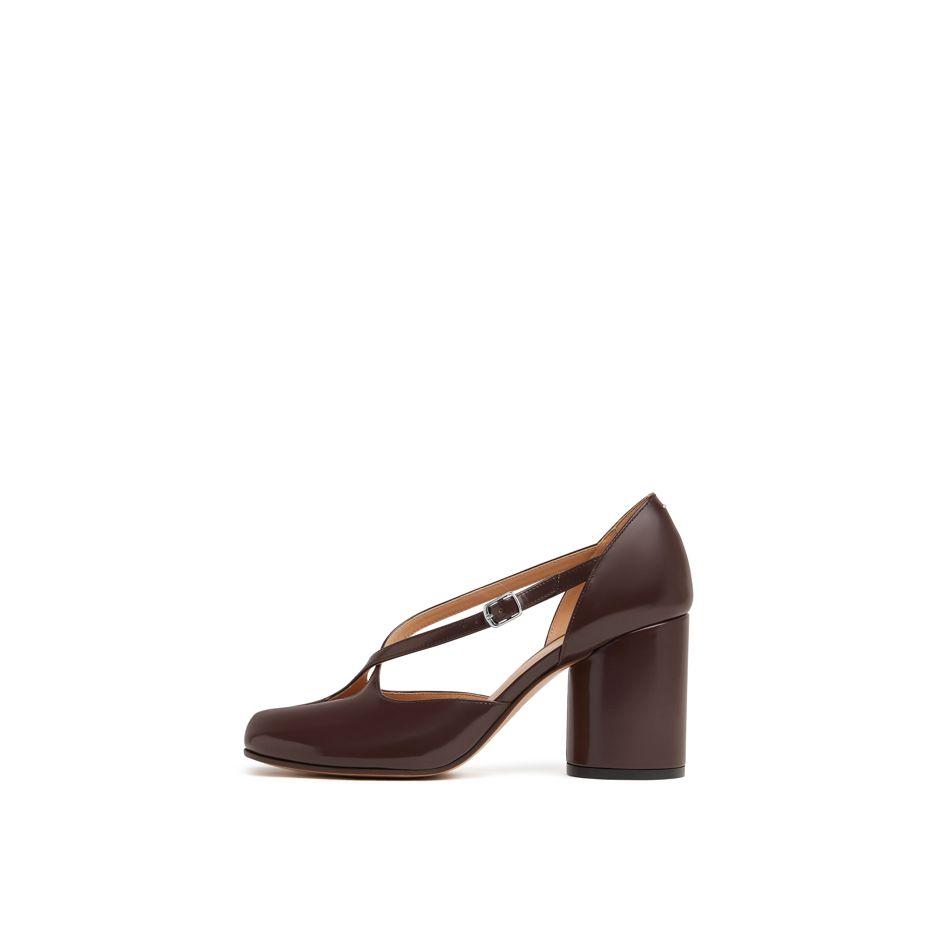 Women's Brown Leather Tabi Décolleté | Maison Margiela