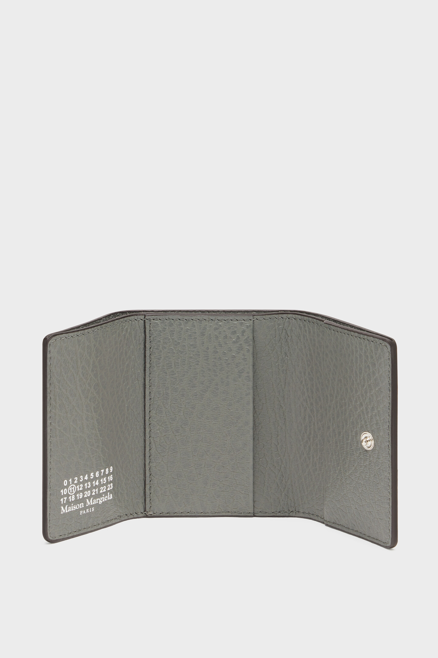 Gray Leather Four Stitches Pocket Wallet | Maison Margiela