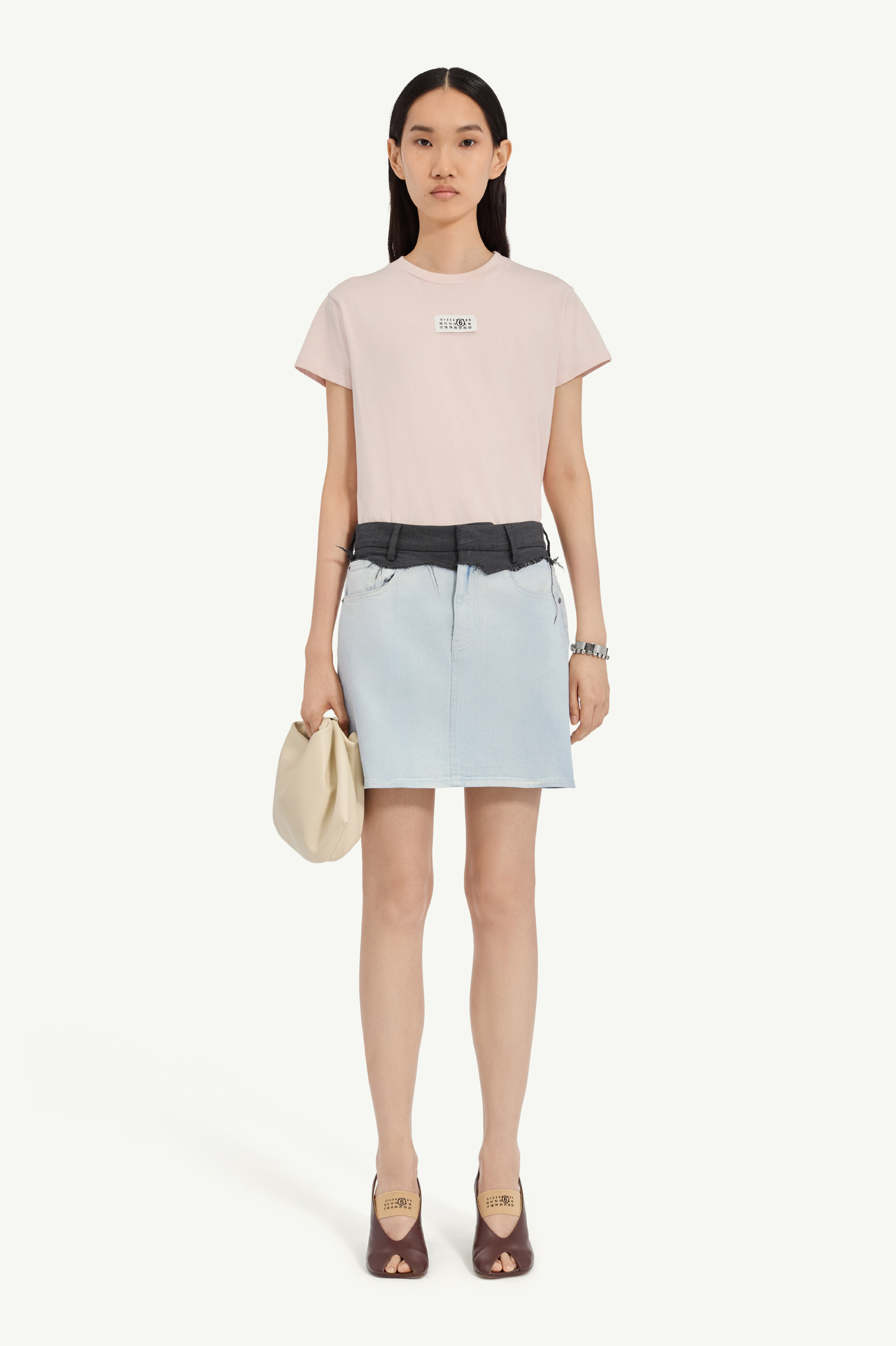 Denim mini skirt