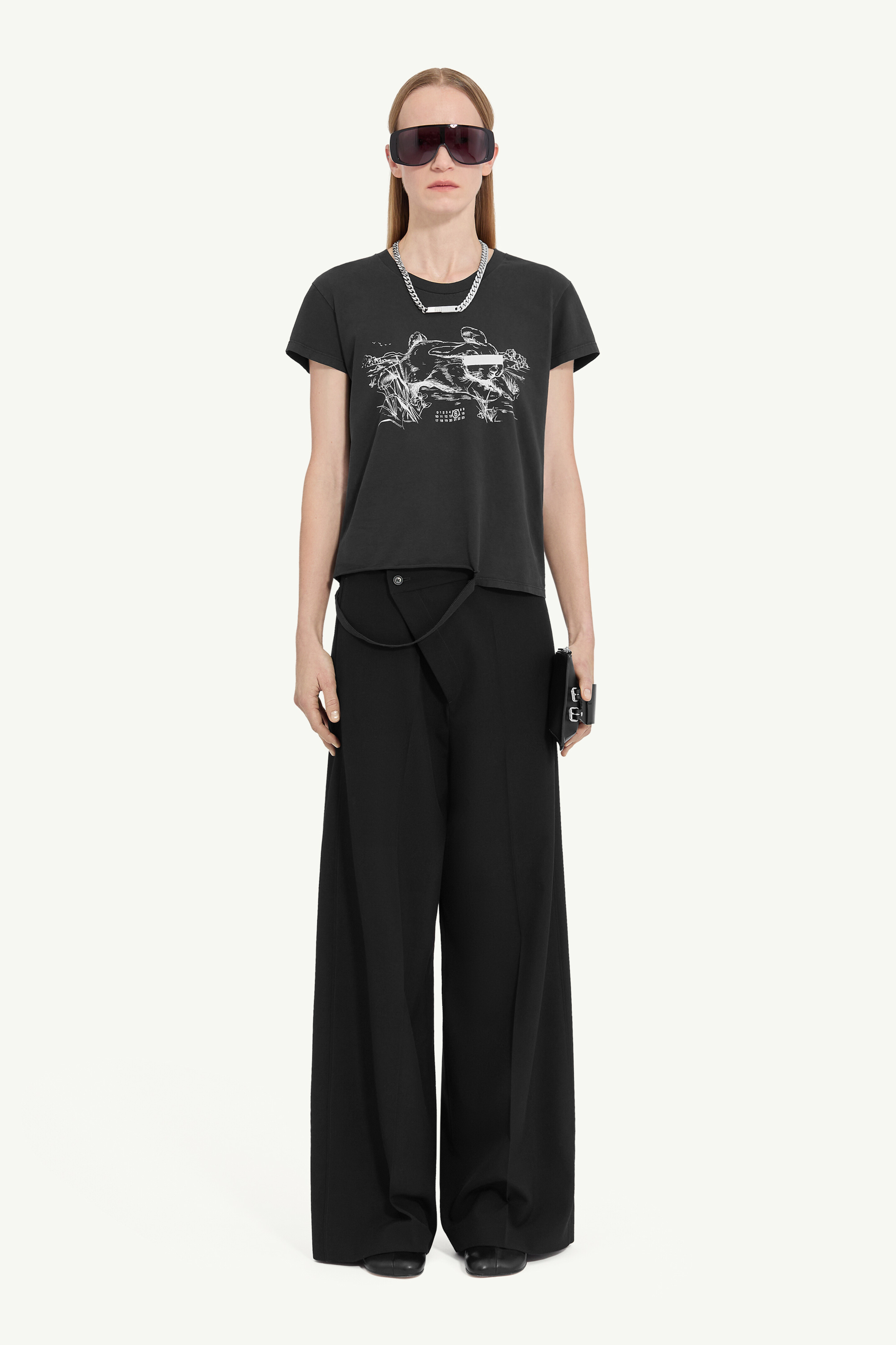 maison margiela T-shirt imprimé lapin