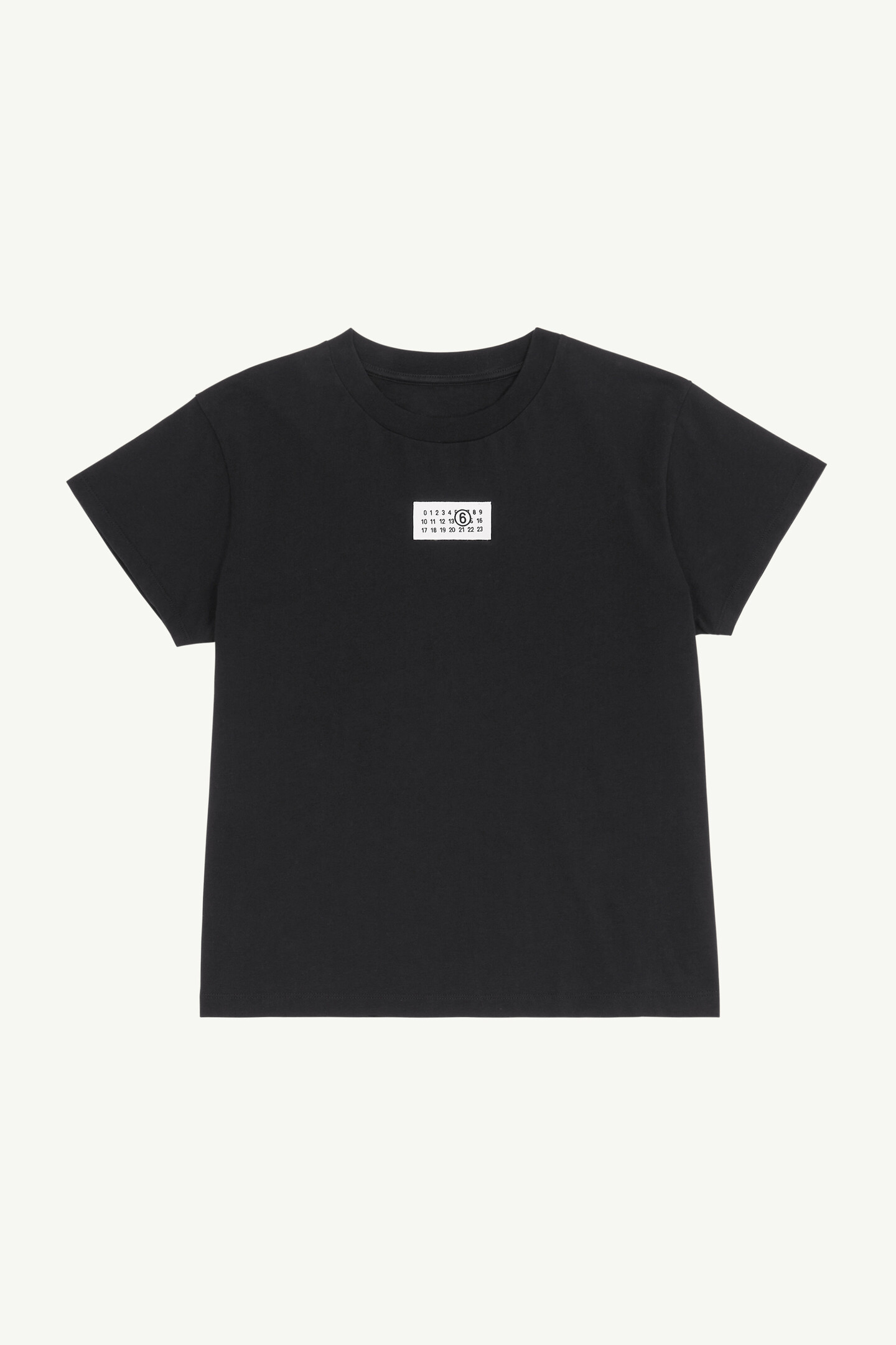 Black Cropped T-Shirt | MM6 Official