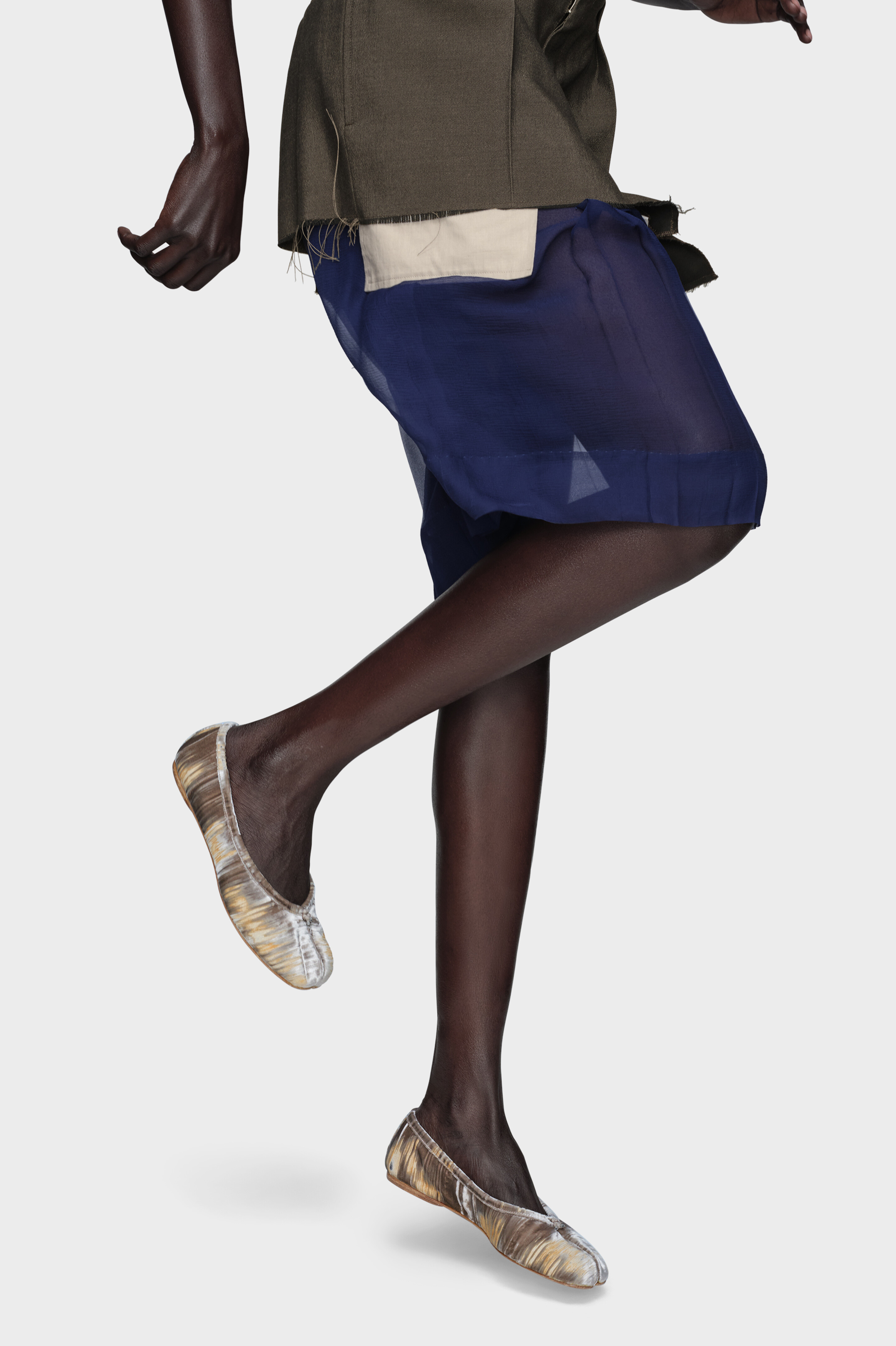 Maison Margiela/メゾン マルジェラ TABIBALLERINA Women's Brown Viscose Tabi Ballerina | Maison Margiela | Maison