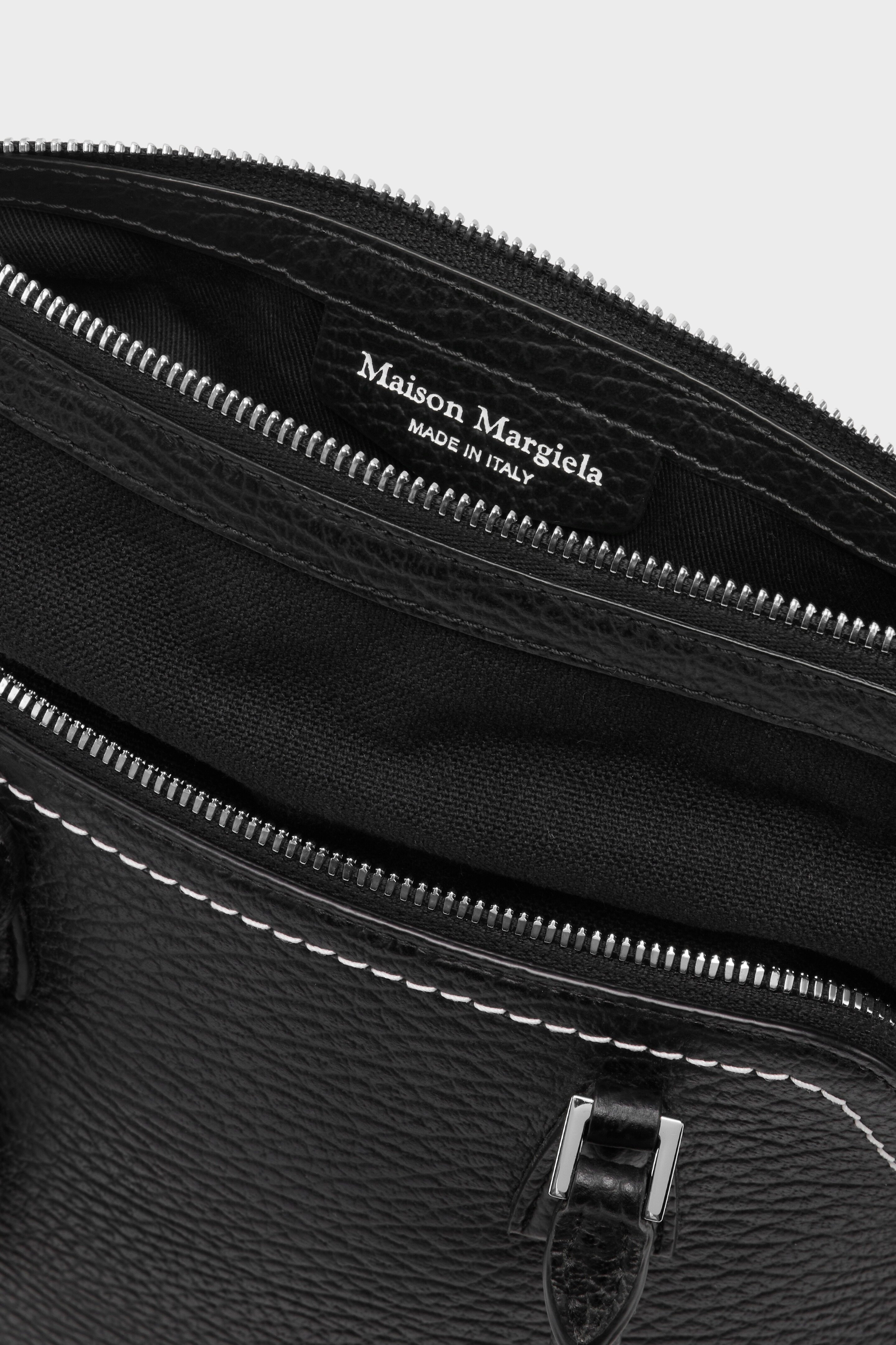 Black Grainy Leather Mini 5AC Bag | Maison Margiela