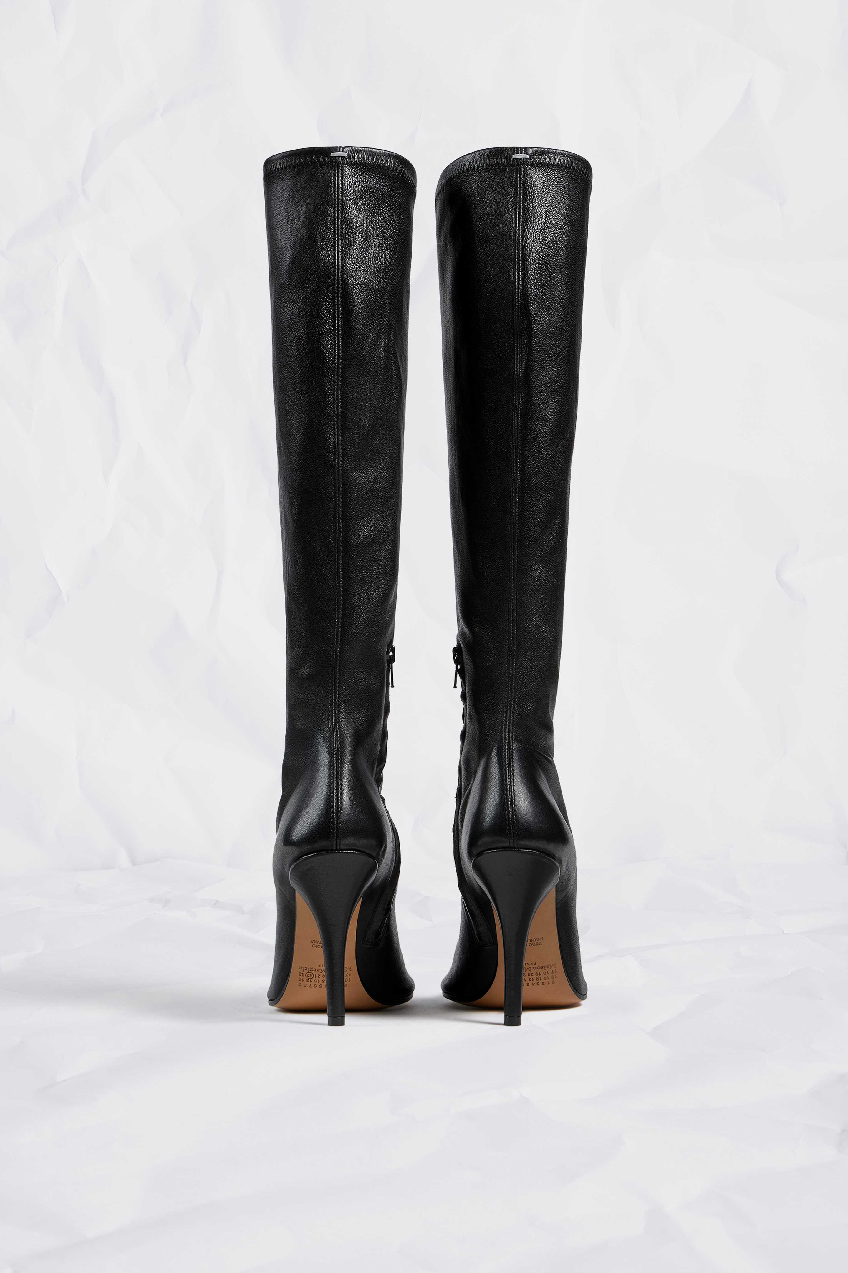 Black Tabi Knee Boots Stretch Nappa | Maison Margiela Official