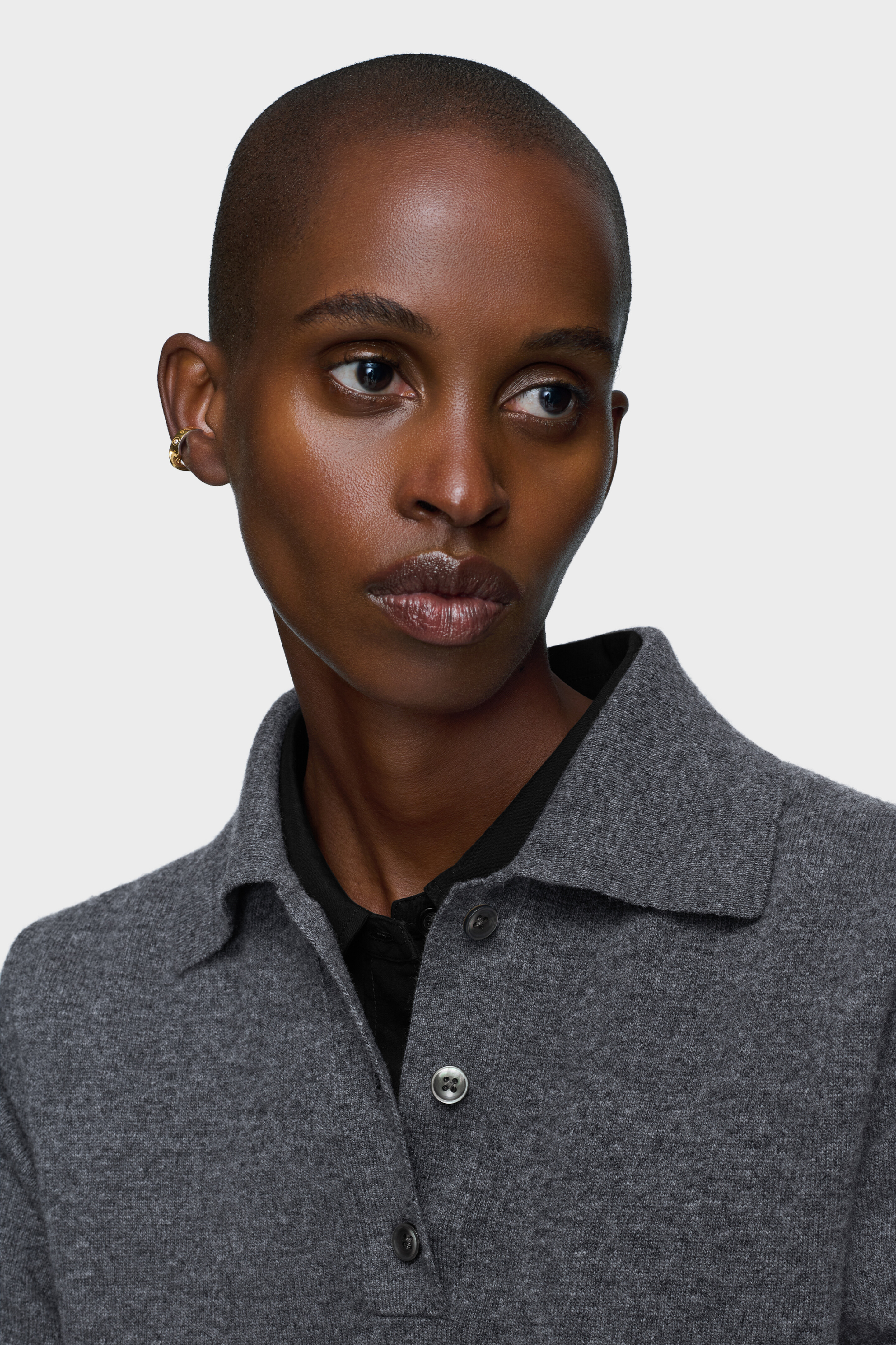 Dark grey Polo Knit Top | Maison Margiela Official