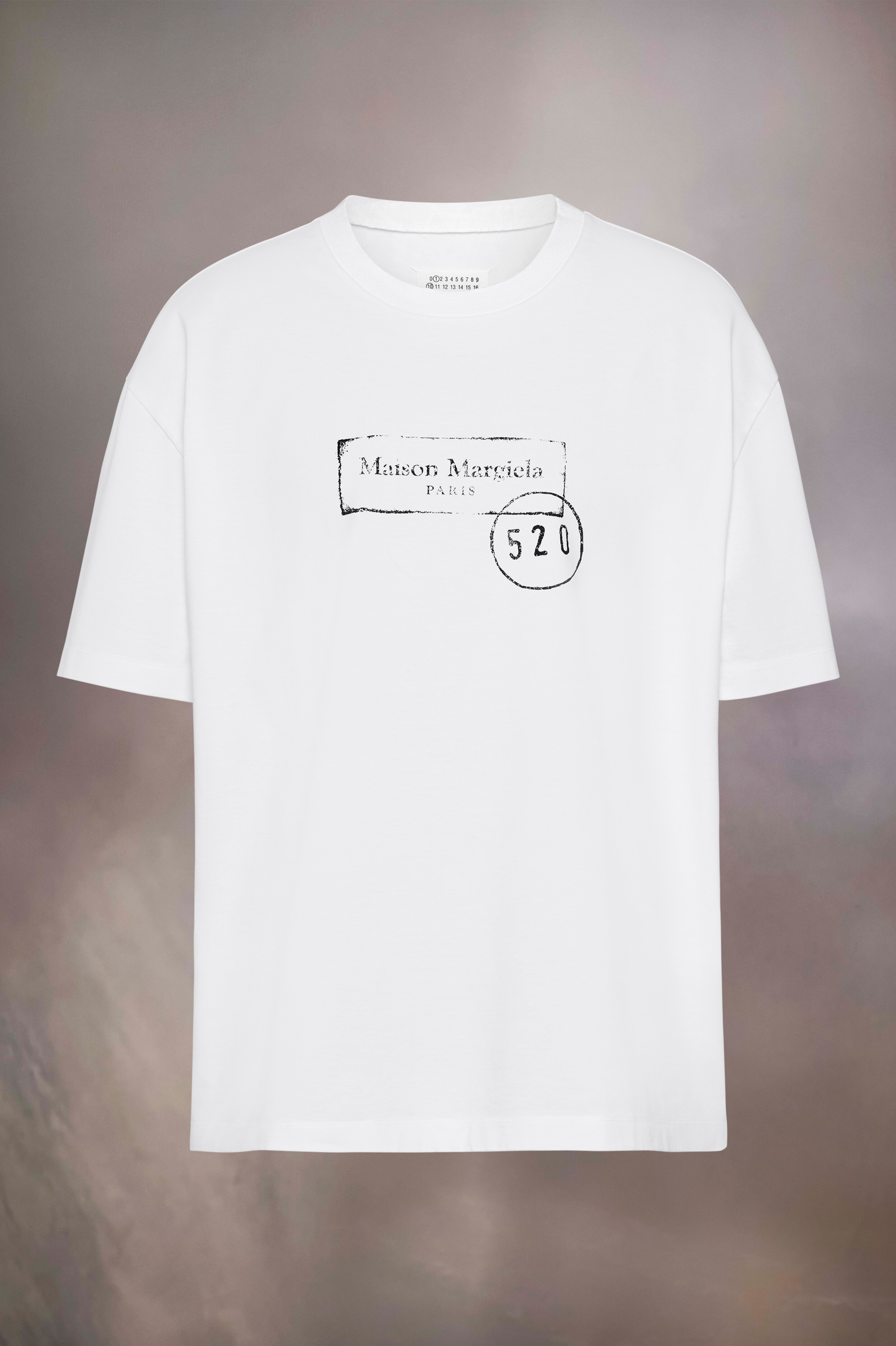 White Round Neckt Printed T-Shirt | Maison Margiela