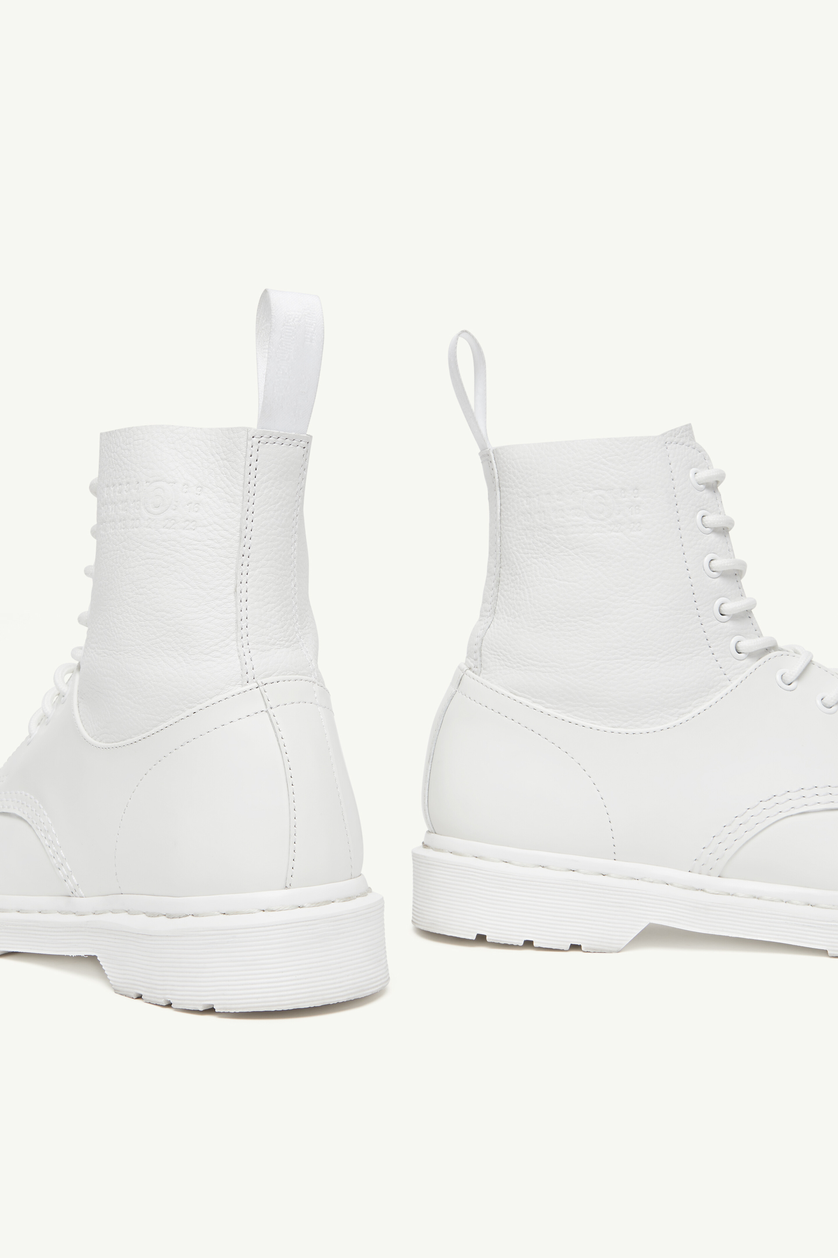 Men's White Leather MM6 x Dr. Martens | MM6