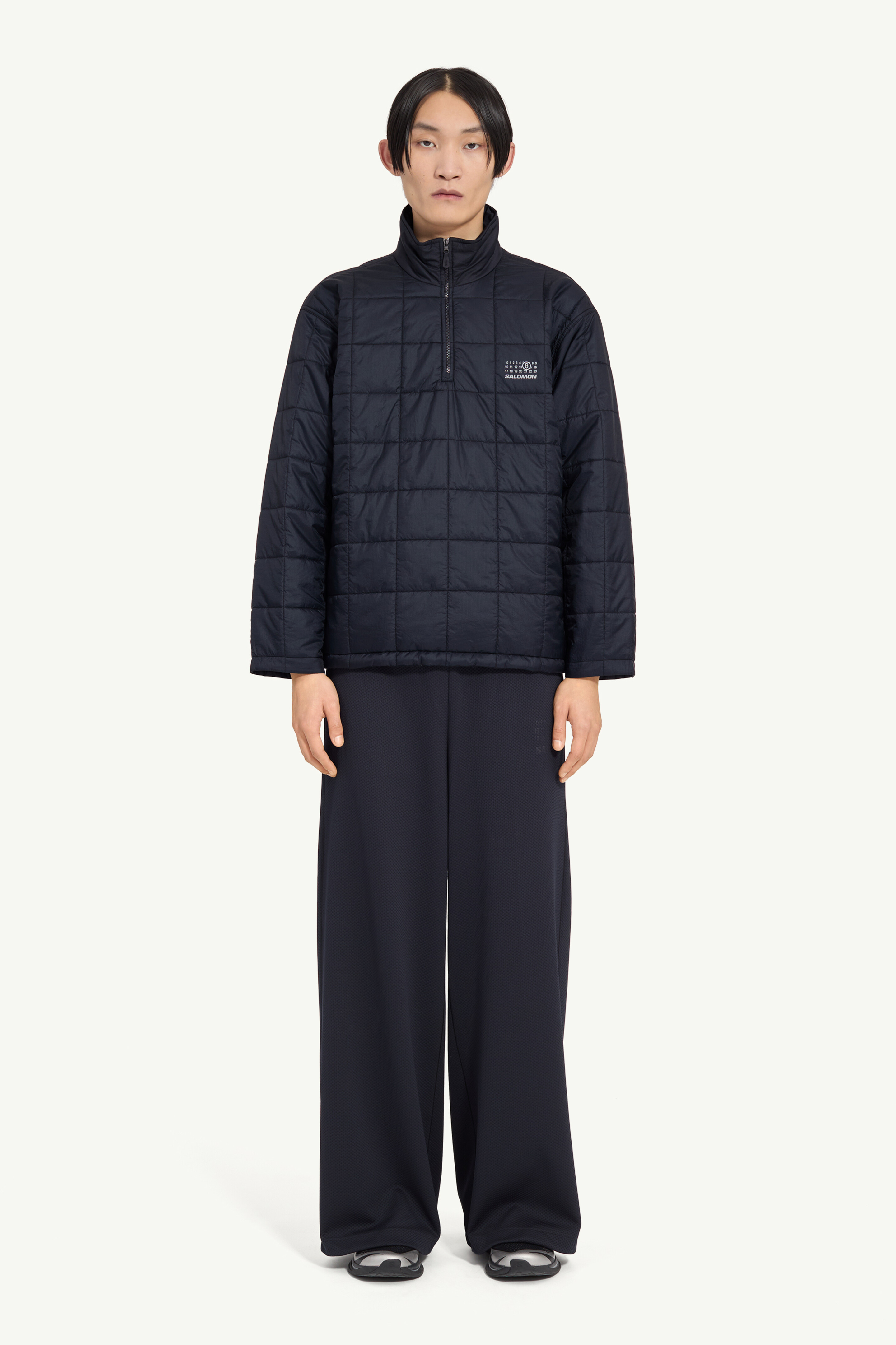 Black MM6 x Salomon insulated half zip pullover | MM6 Official