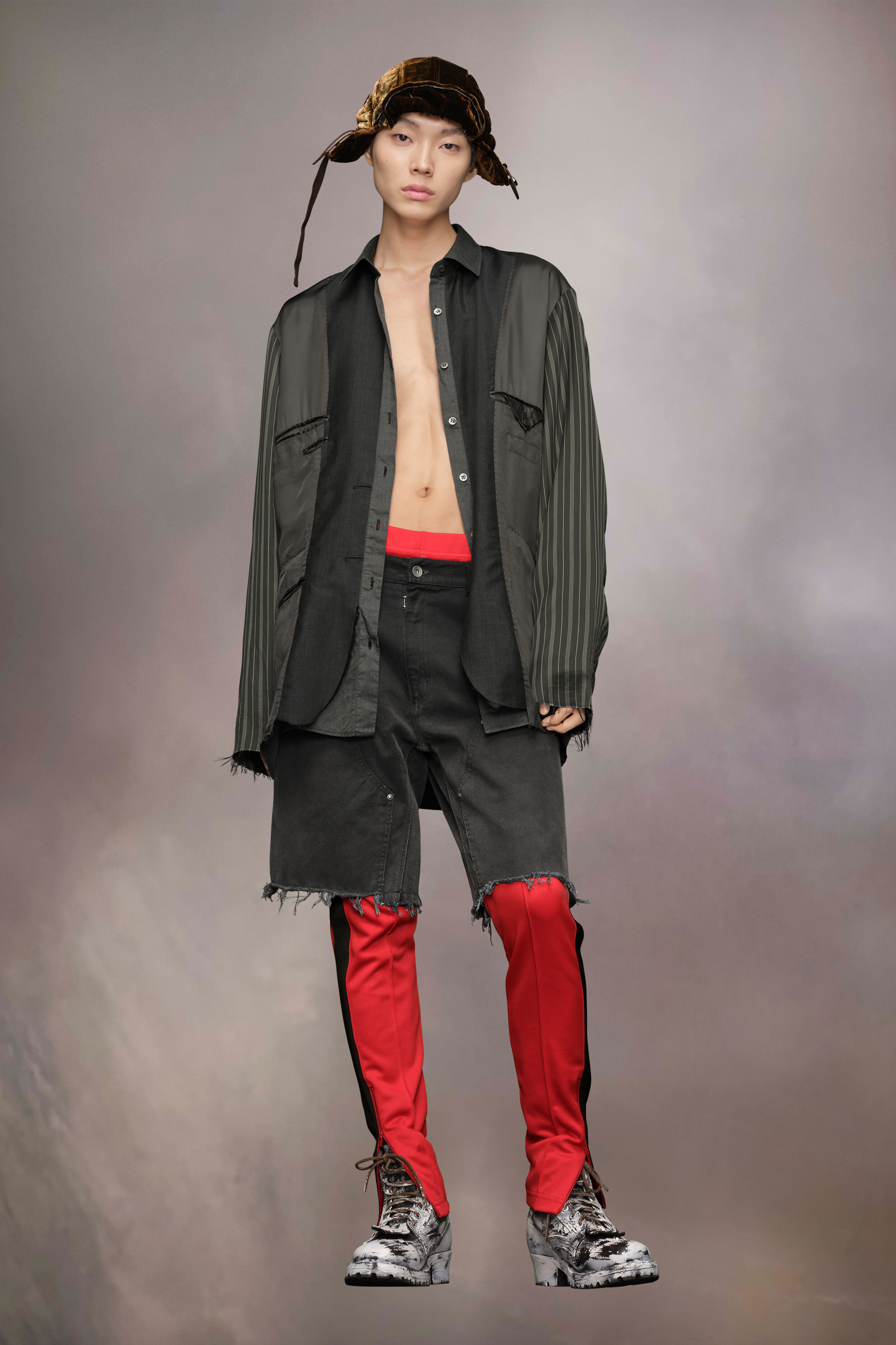 Patchwork inside-out jacket