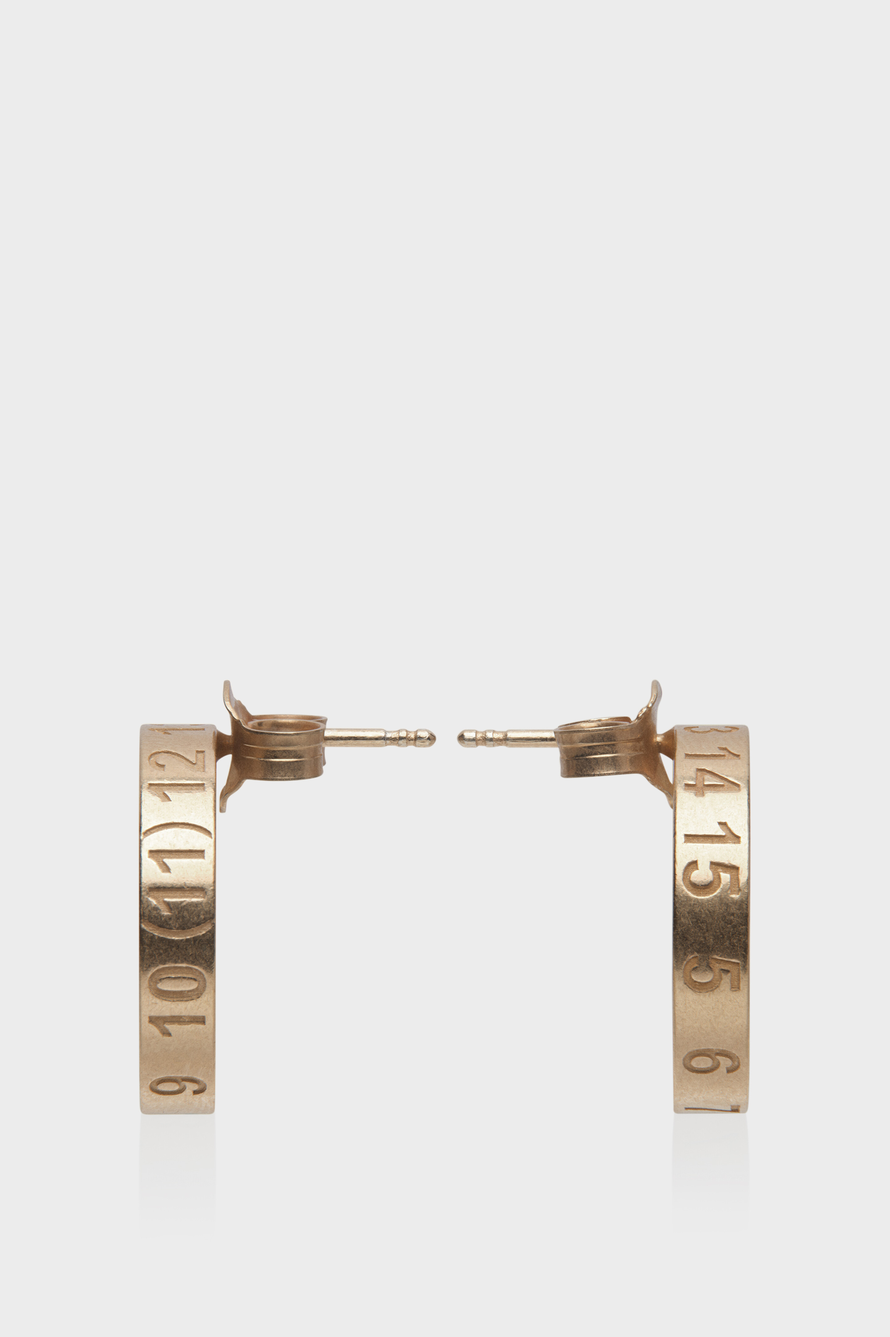 Silver Hoop Earrings Thick - Numerical | Maison Margiela