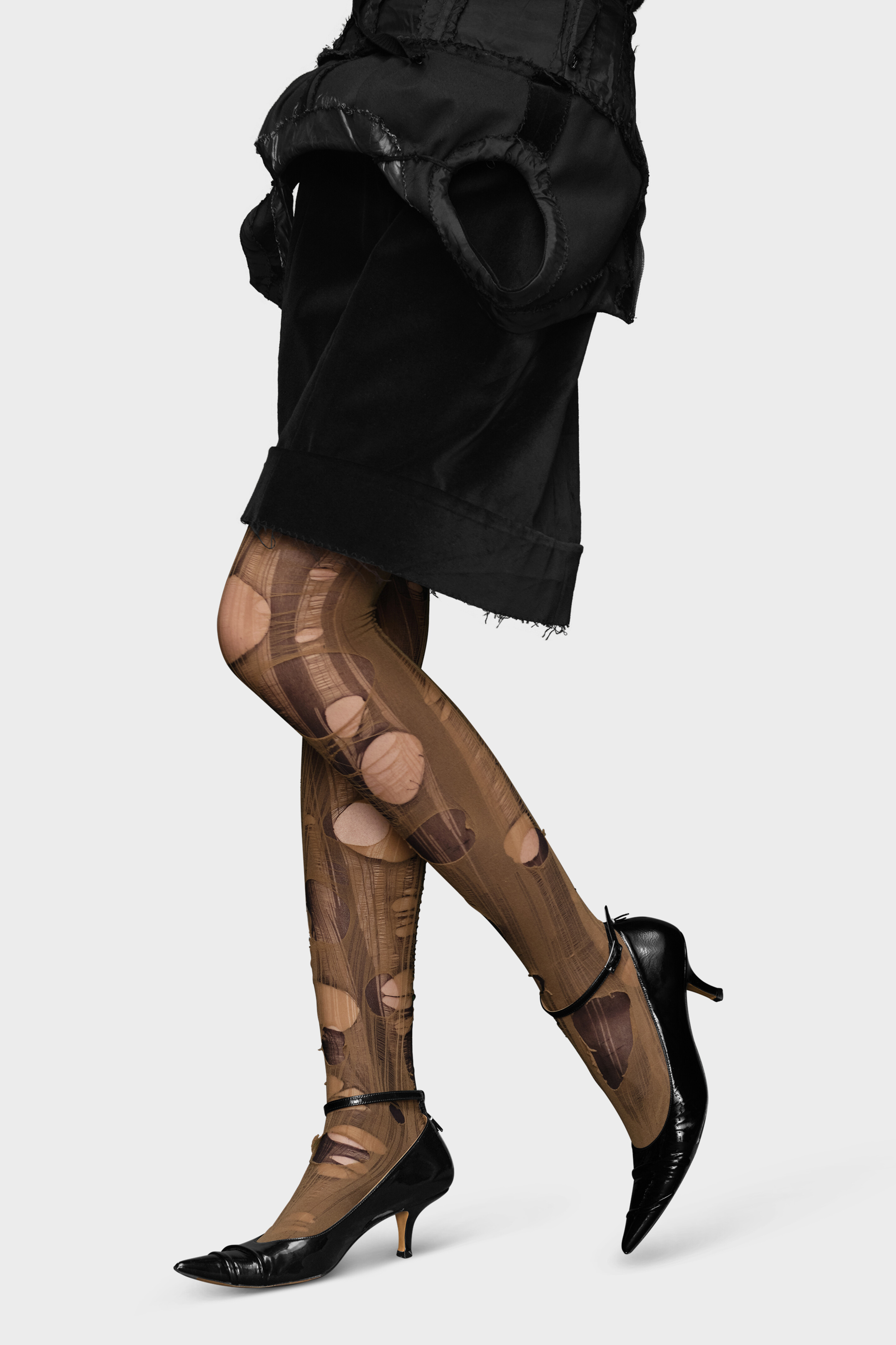 Women's Black Leather Kinkies Pump | Maison Margiela