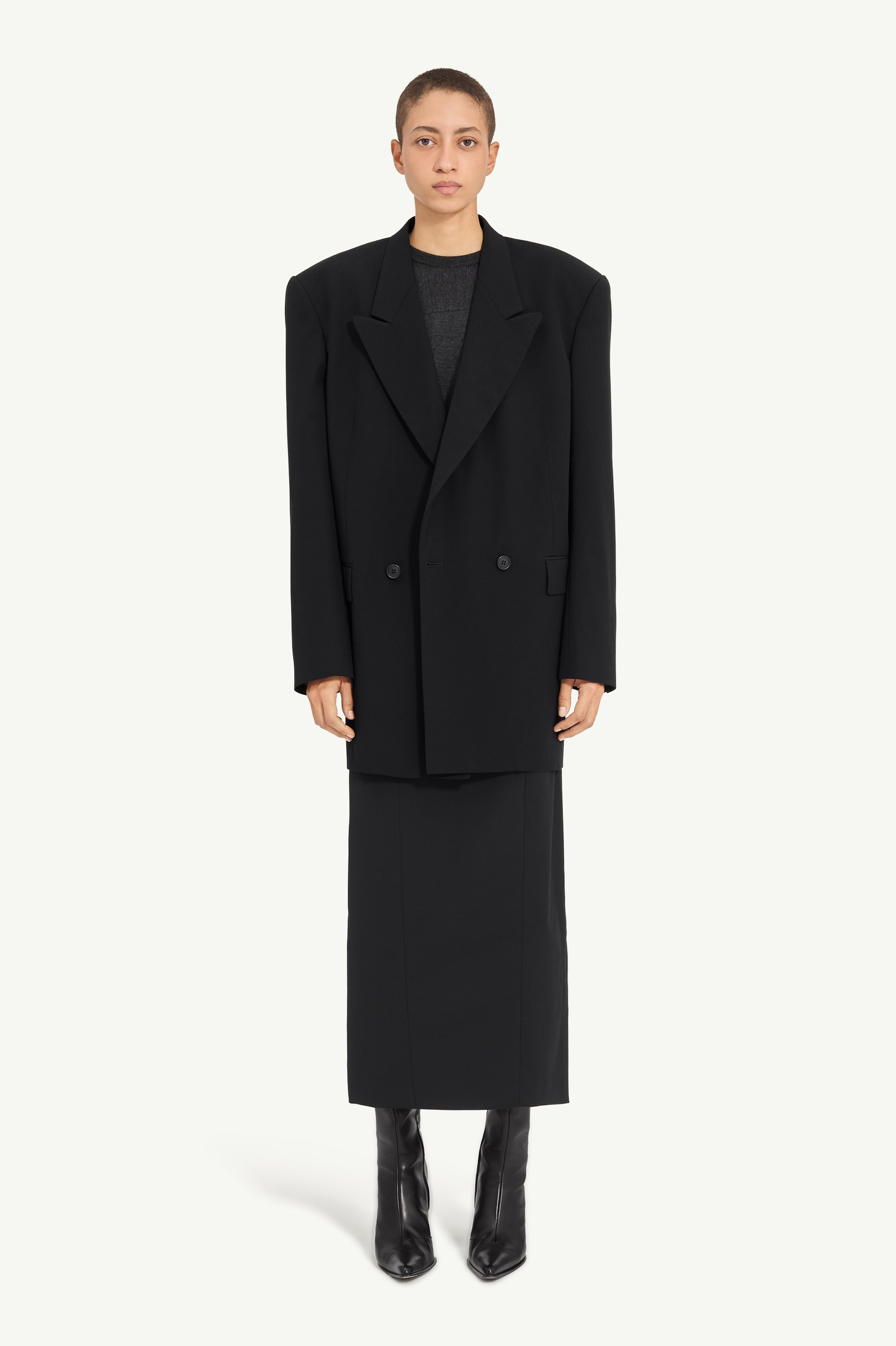 Technical poplin blazer dress