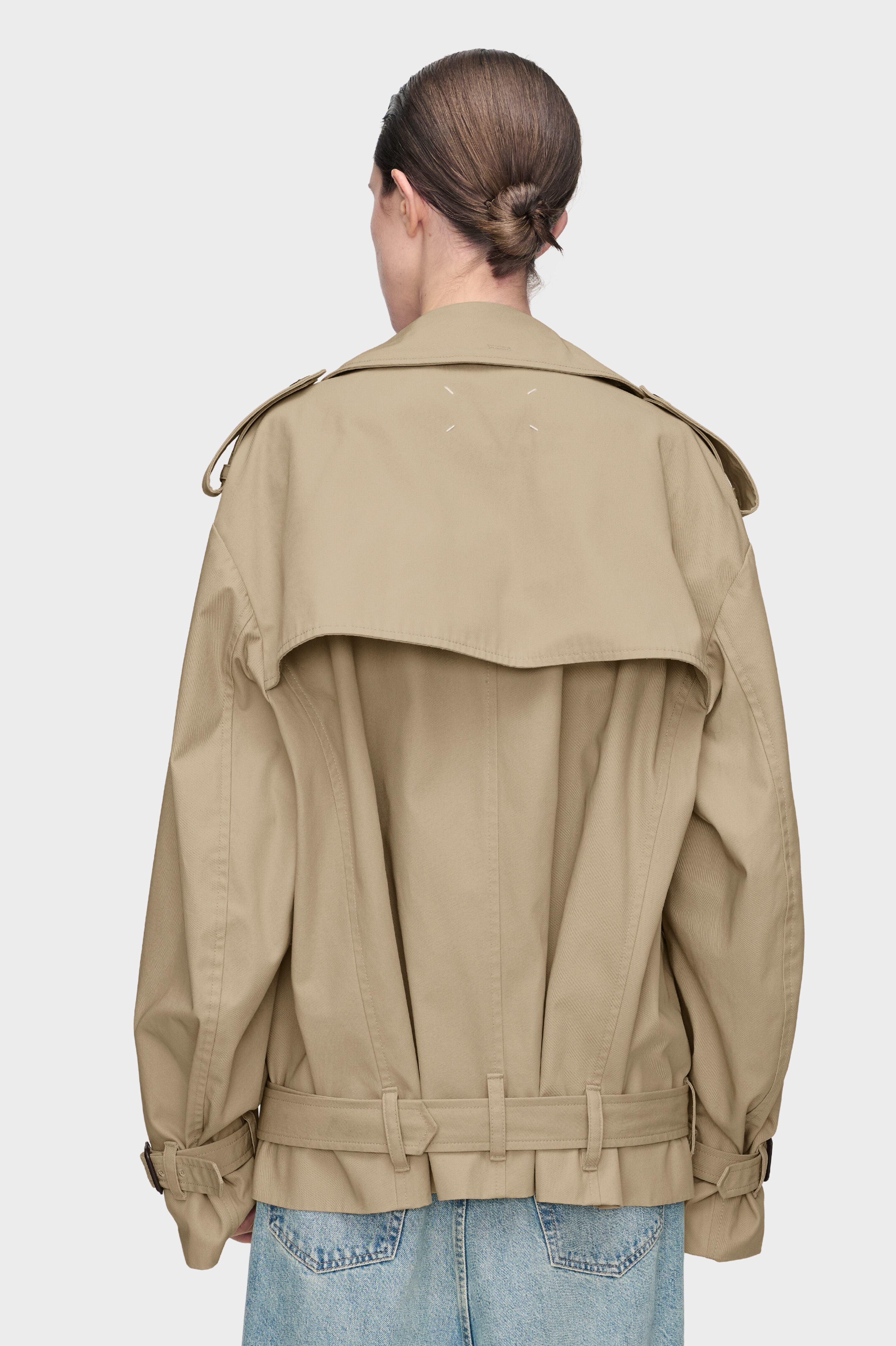 Folded Collar Cotton Caban