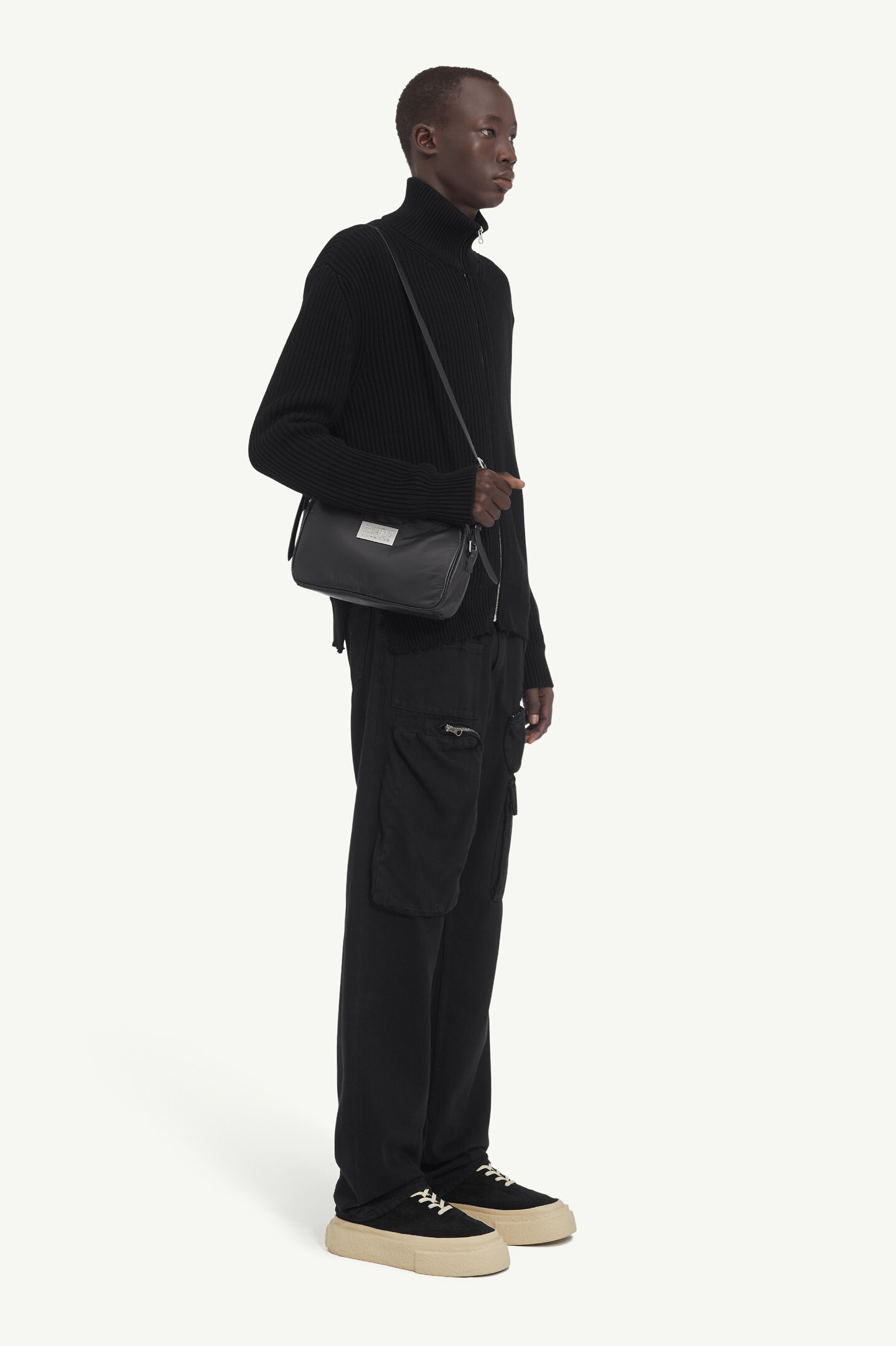 Maison b*g様 ブラック ショートスリーブリブニット Margiela Maison b*g様 Margiela 【公式通販】 ブラック ショートスリーブリブニット トップス