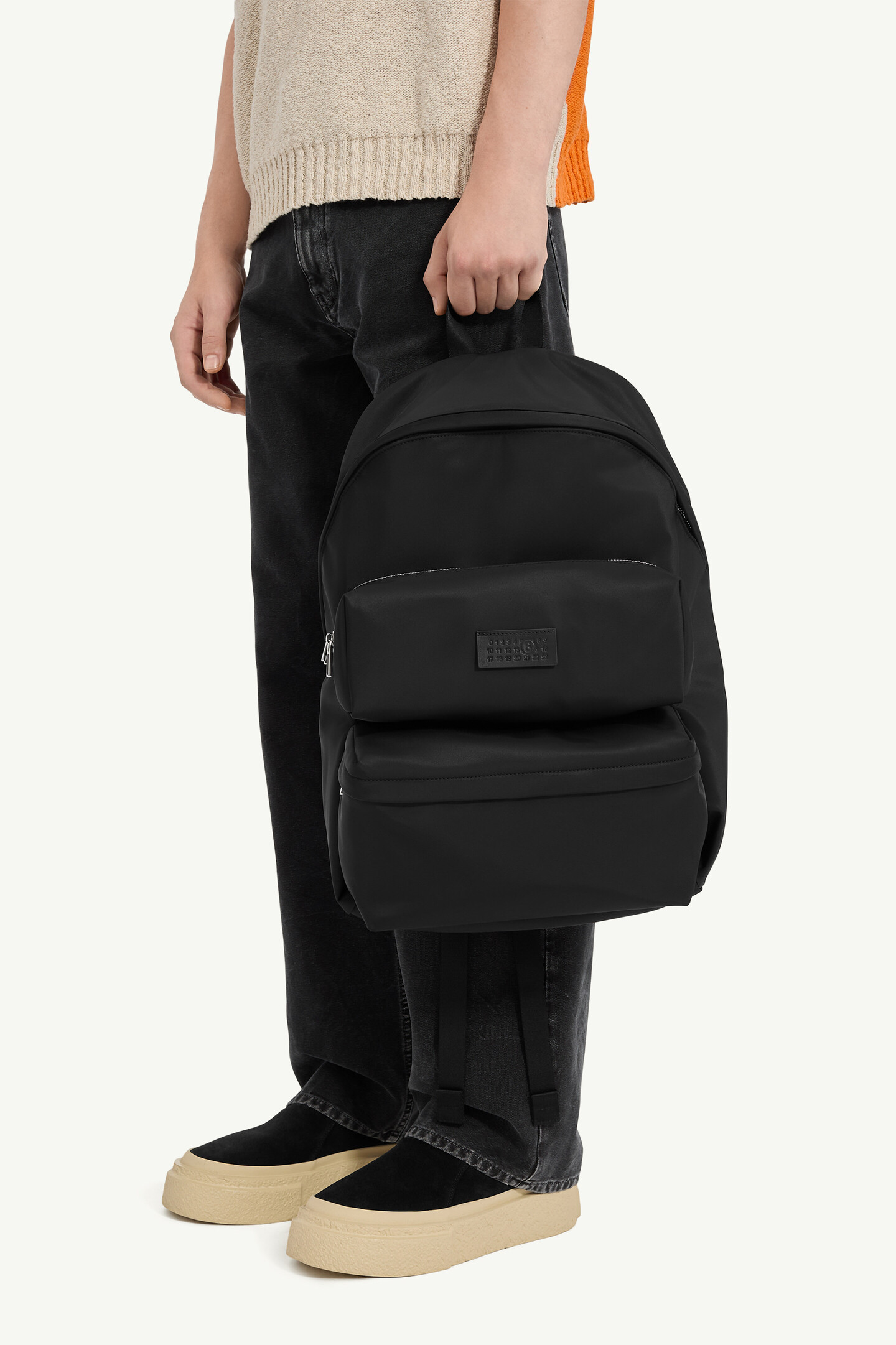 【新品未使用】MM6 メゾンマルジェラ スリーポケットバックパック ブラック Black Nylon Three-Pockets Backpack | Maison Margiela