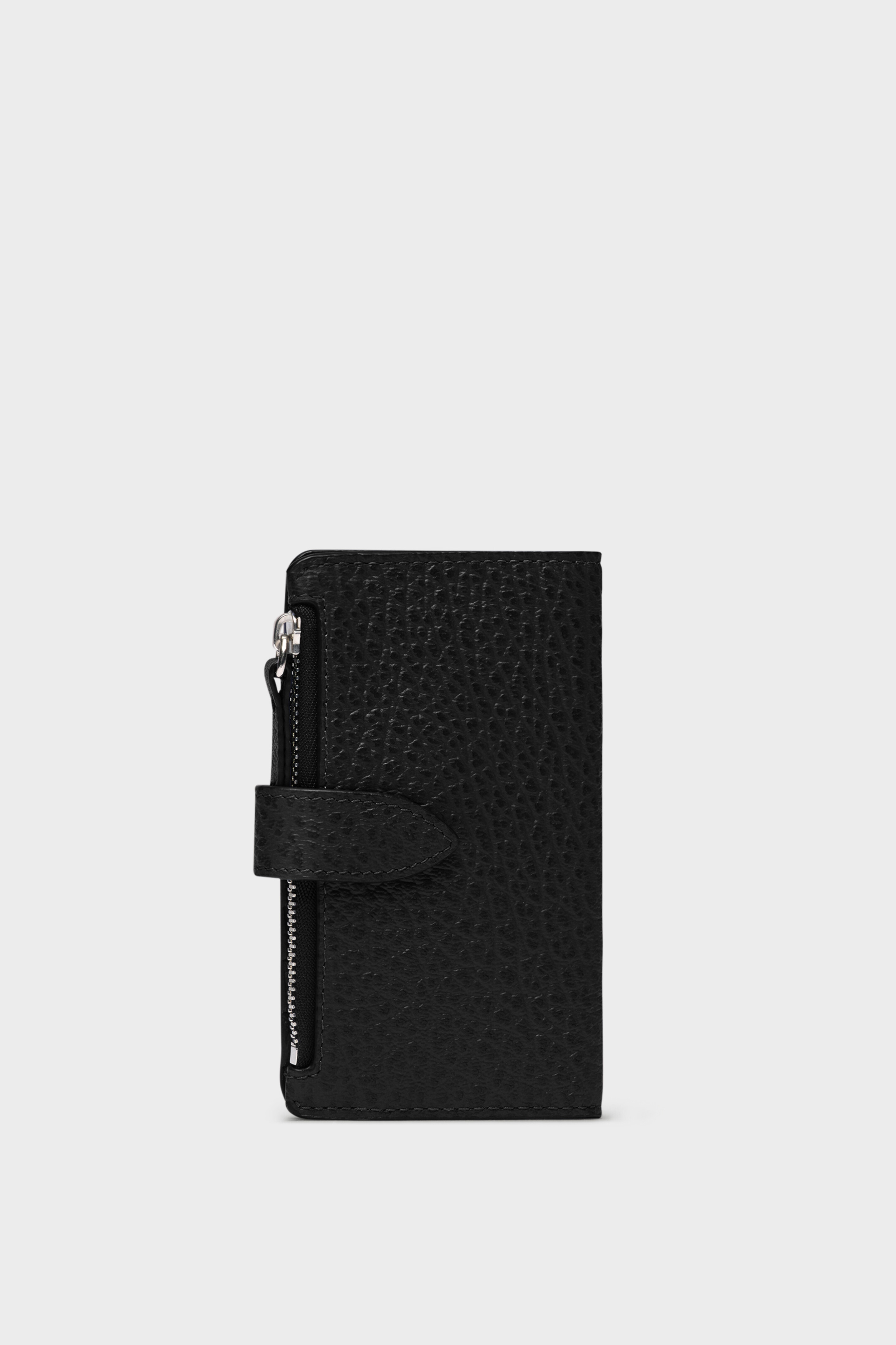 Black Four stitches zip wallet | Maison Margiela Official