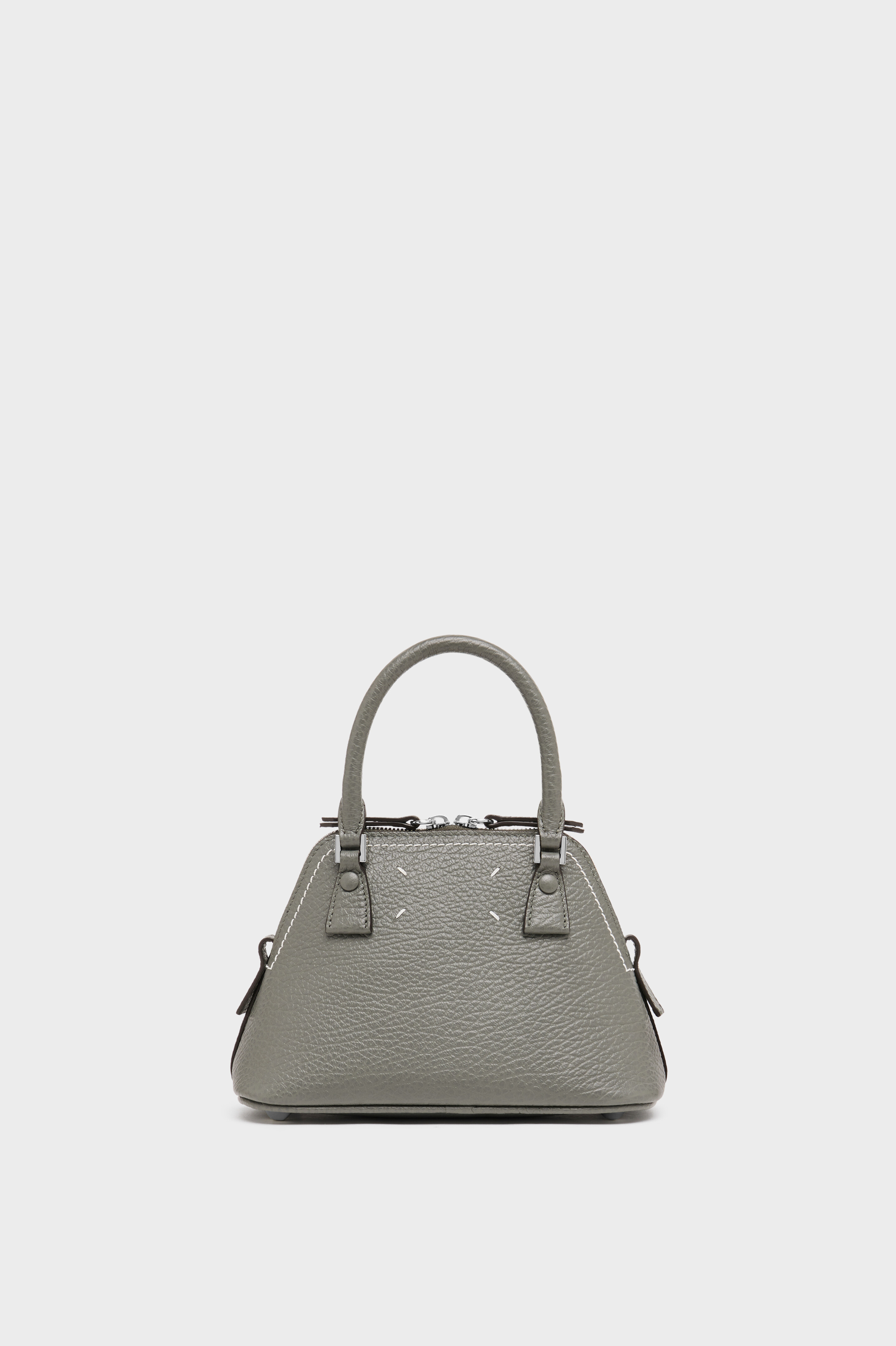 Gray Leather 5AC Classique Micro Shoulder Bag