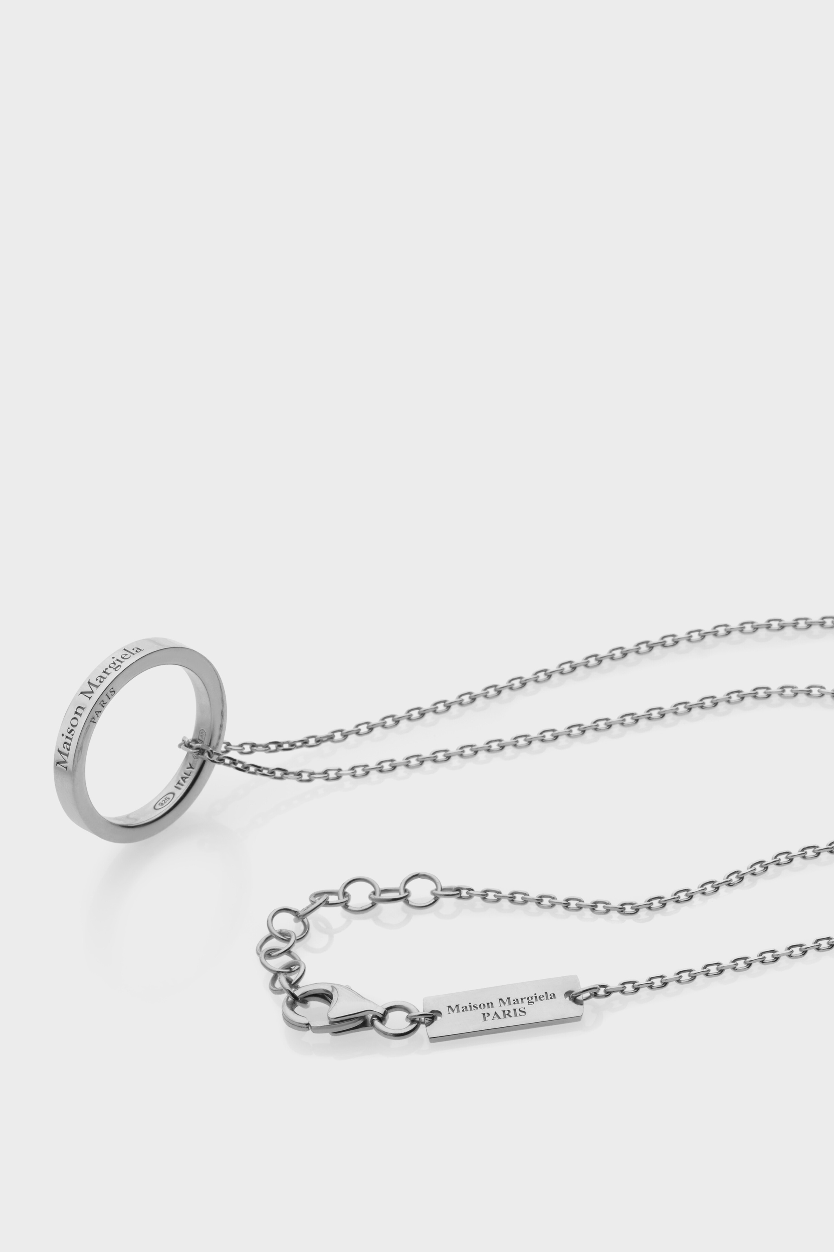 Logo ring pendant necklace