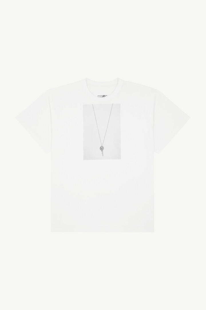 White MM6 key T-shirt | MM6 Official