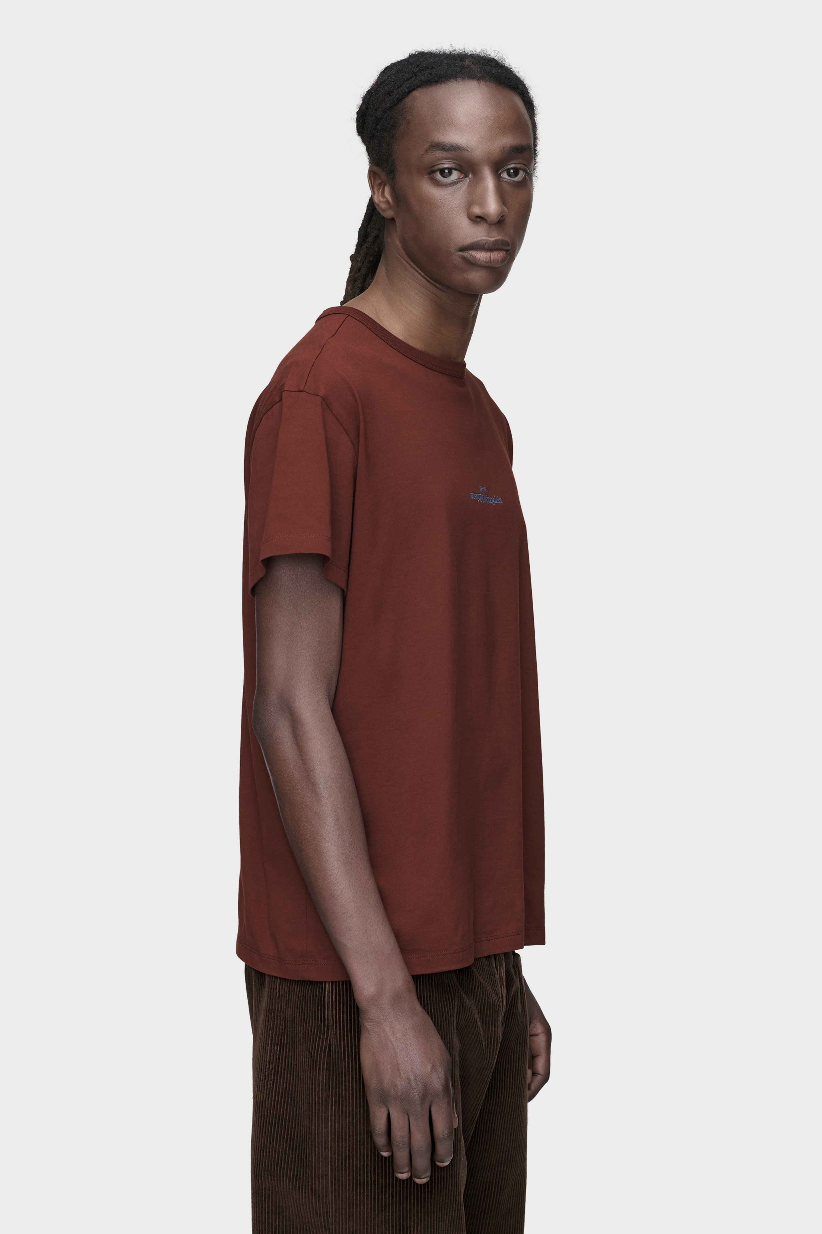 Bordeaux Logo Cotton T-shirt | Maison Margiela Official