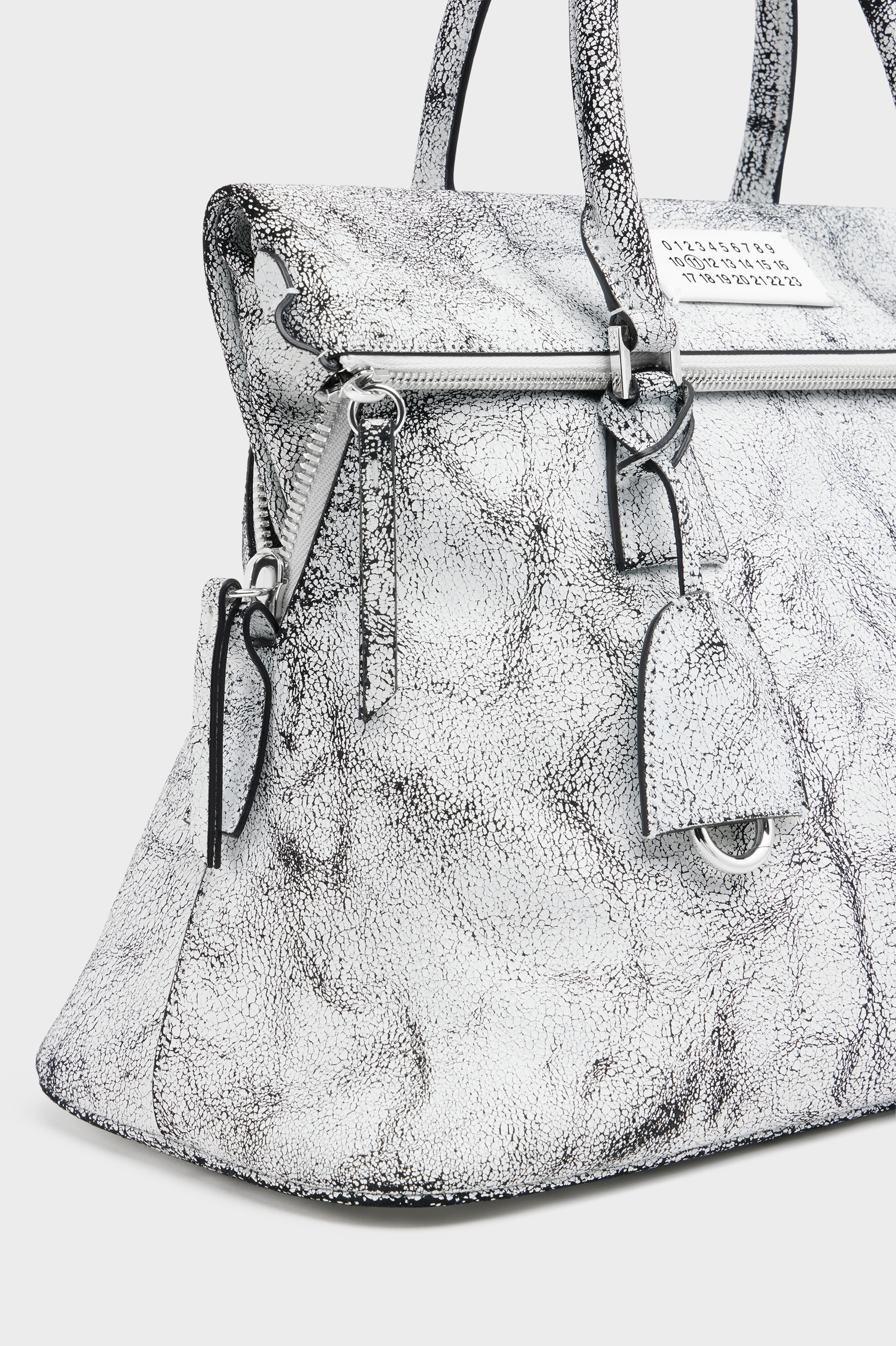 White Leather 5AC Crossbody Bag Loved To Death Medium