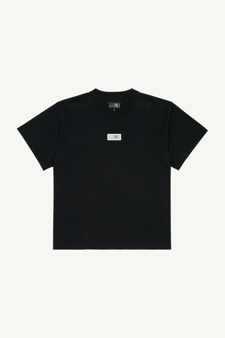 Black Numeric cotton T-shirt | MM6 Official