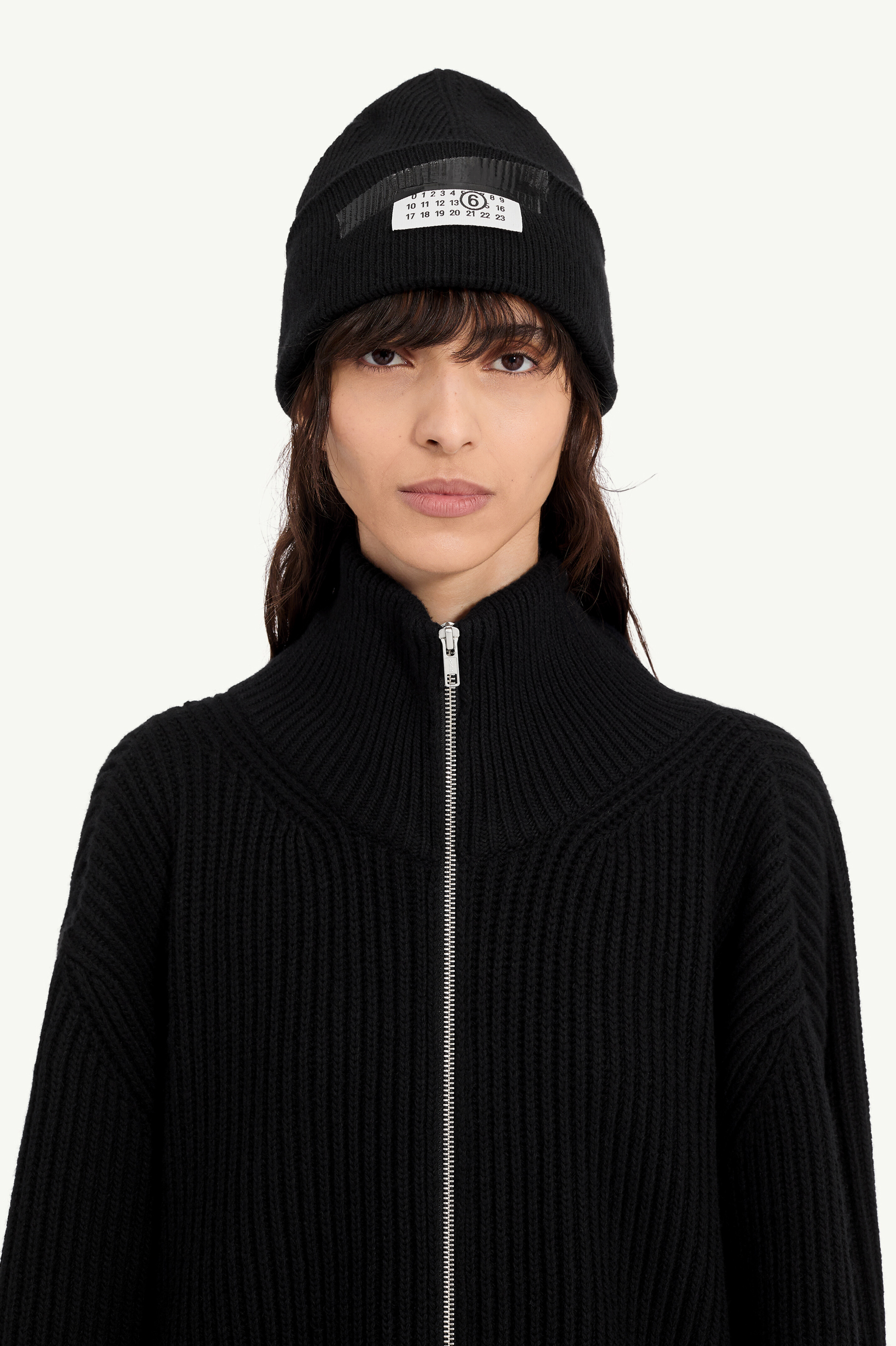 Men's Taped Label Wool Beanie | MM6