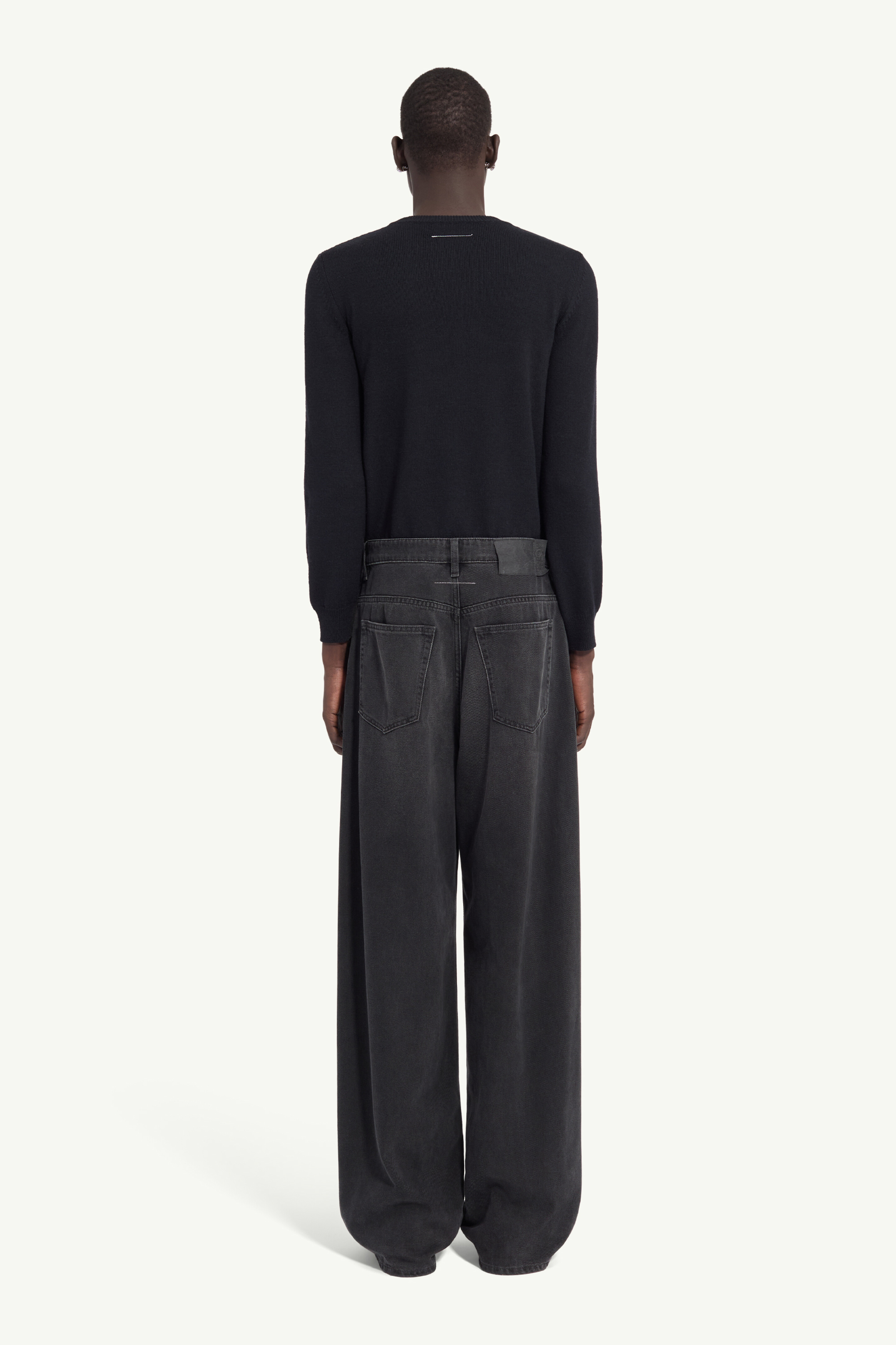 Black Wide-leg jeans | MM6 Official
