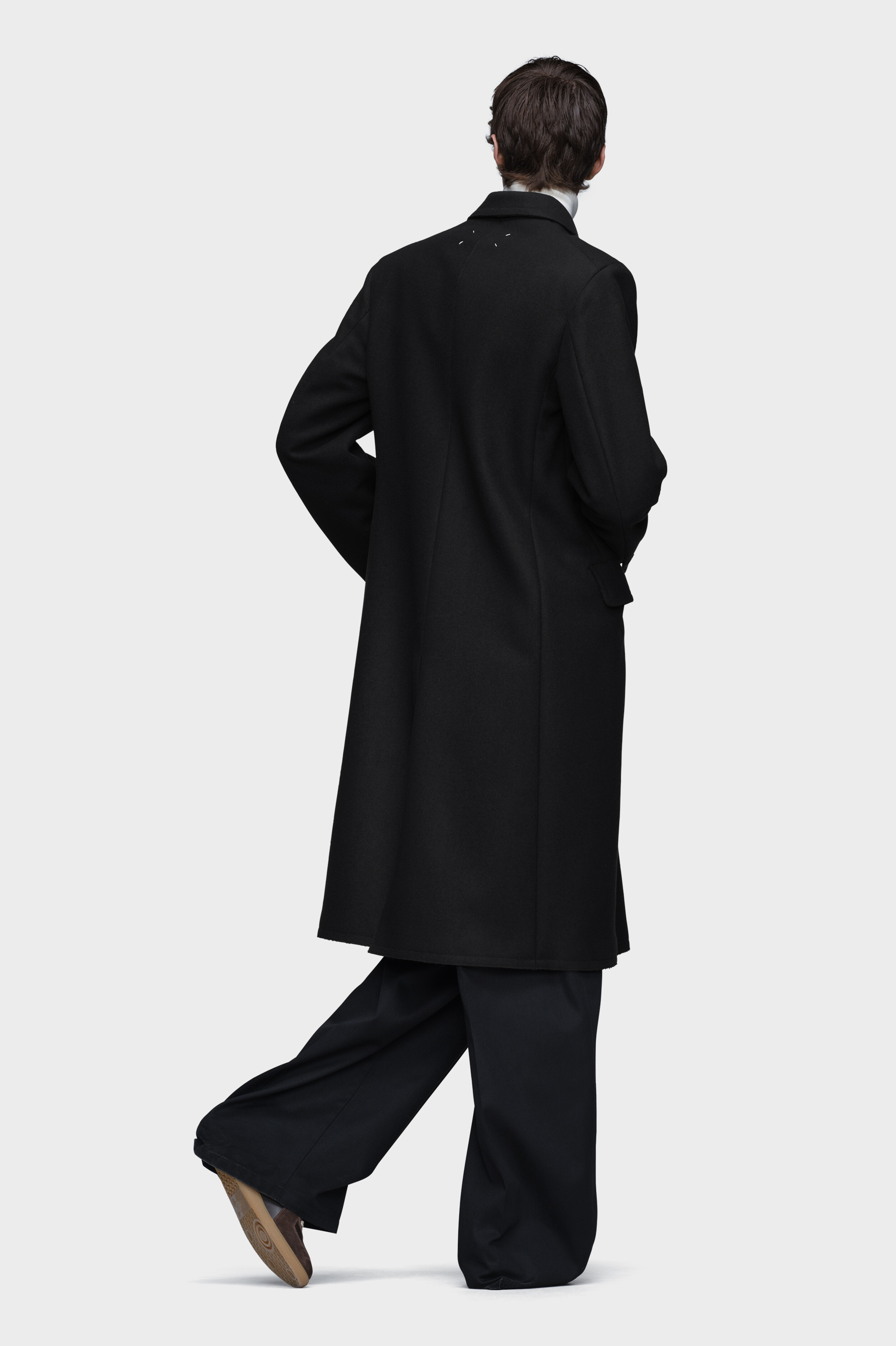 Men's Black Wool Coat | Maison Margiela