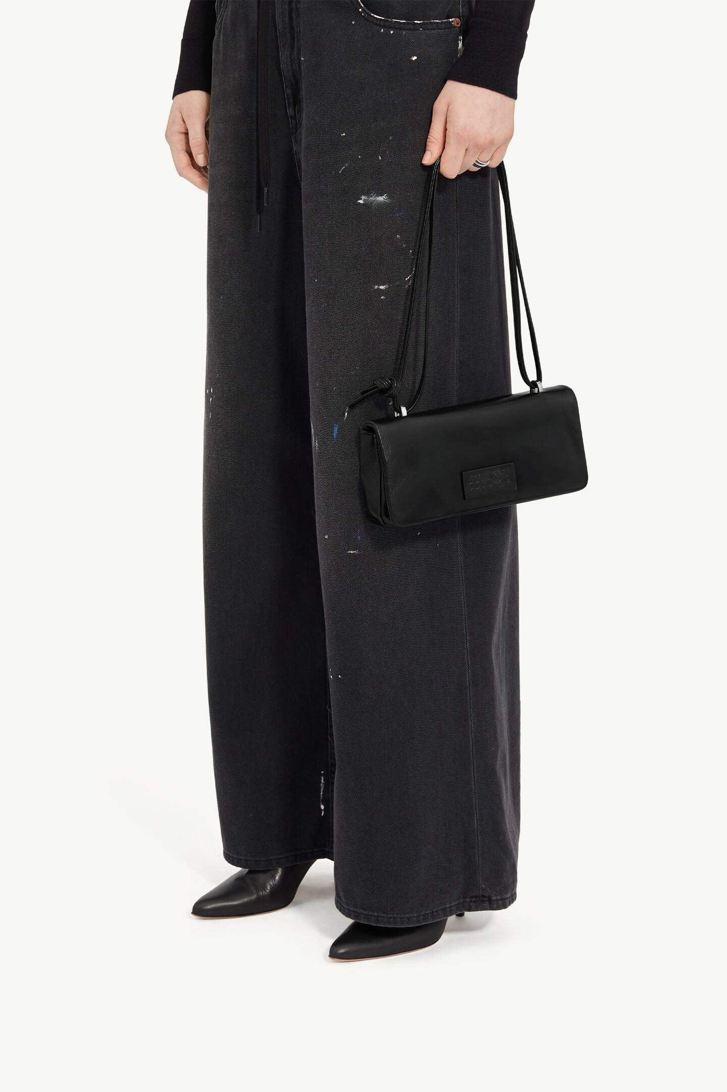 Women's Leather Shoulder Bag with Handle | MM6