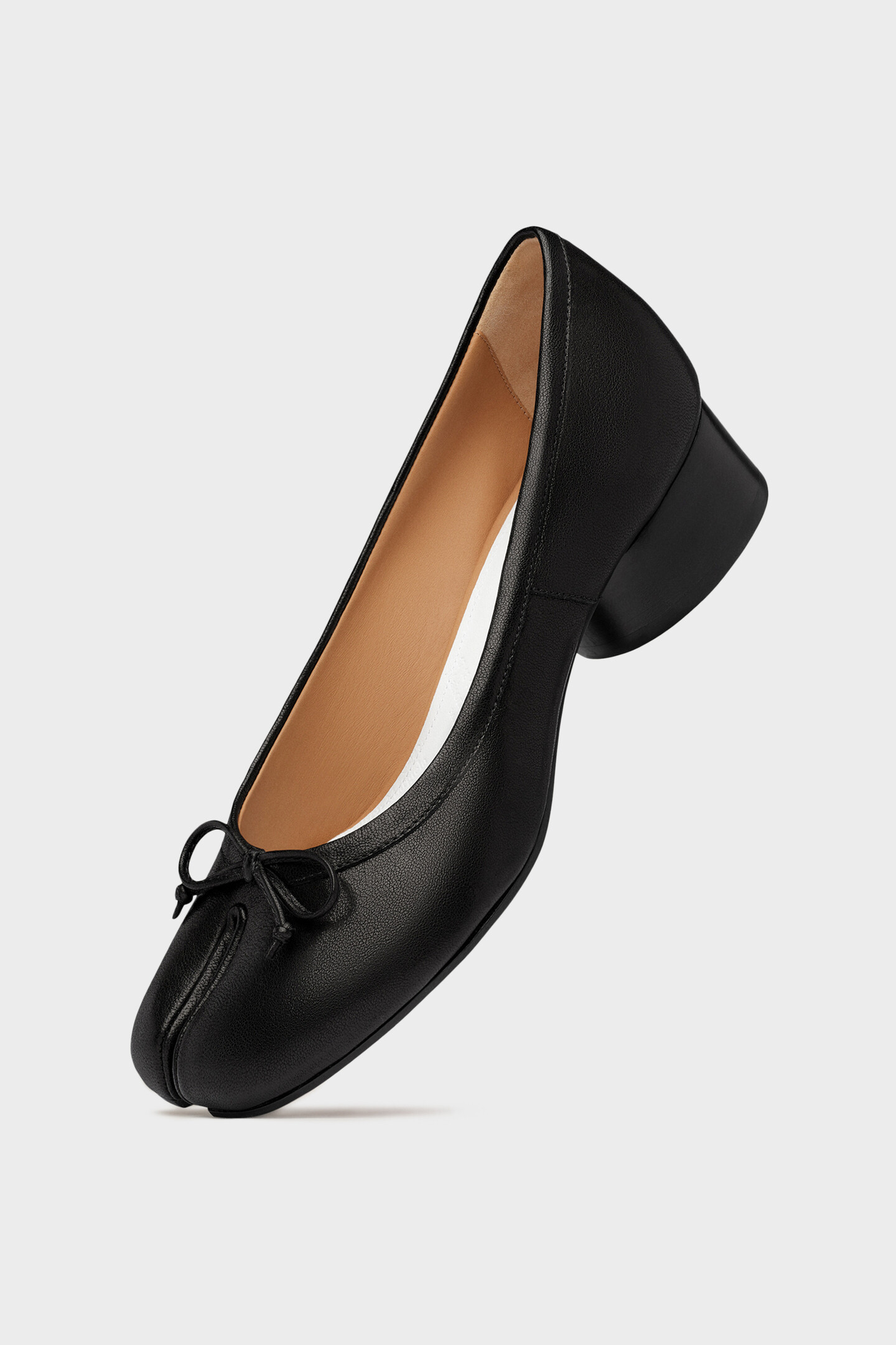 MAISON MARGIELA TABIバレリーナ Black Nappa Leather Tabi Ballerina Flats | Maison Margiela