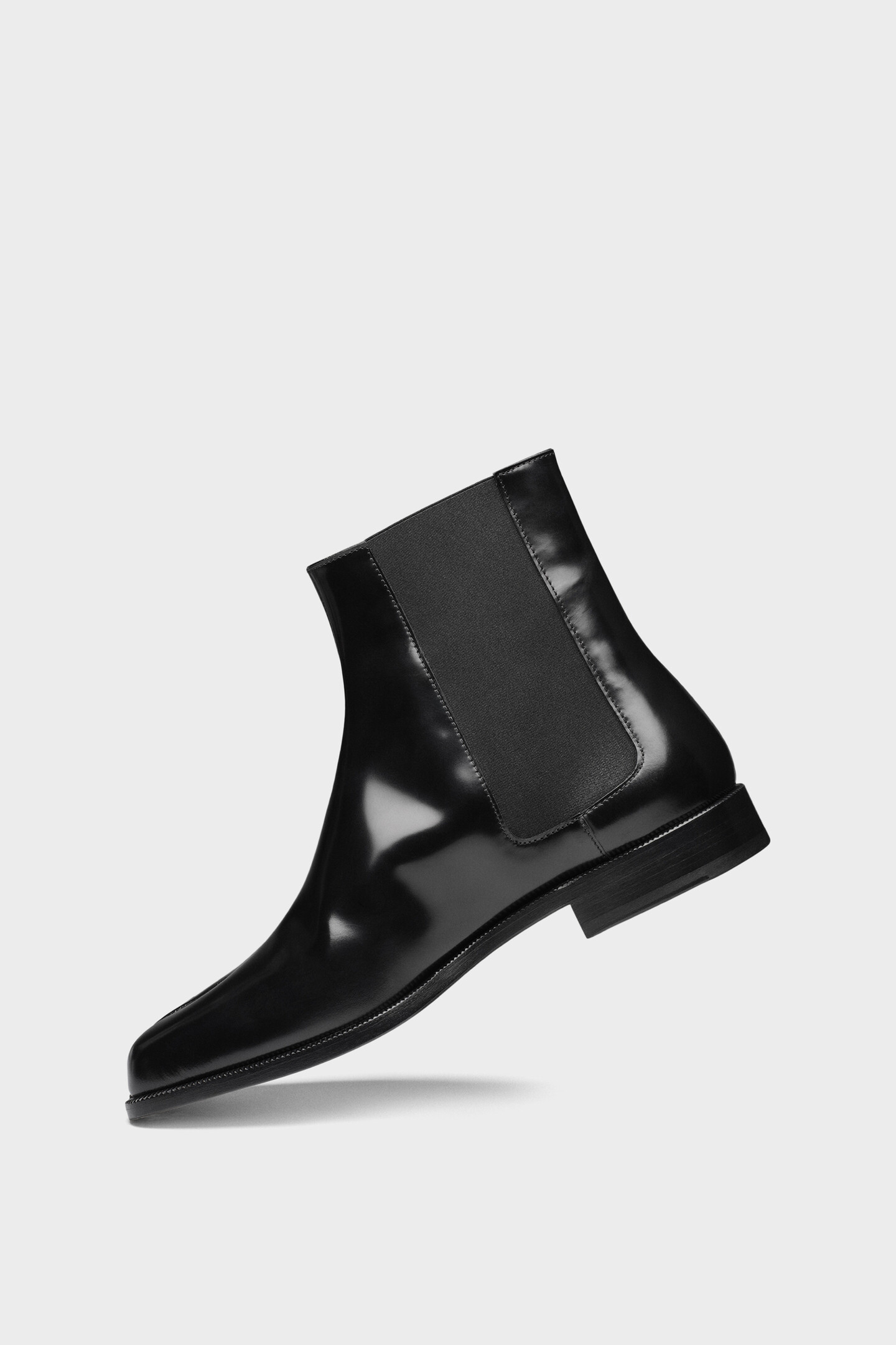 Men's Black Leather Tabi Chelsea Boots | Maison Margiela