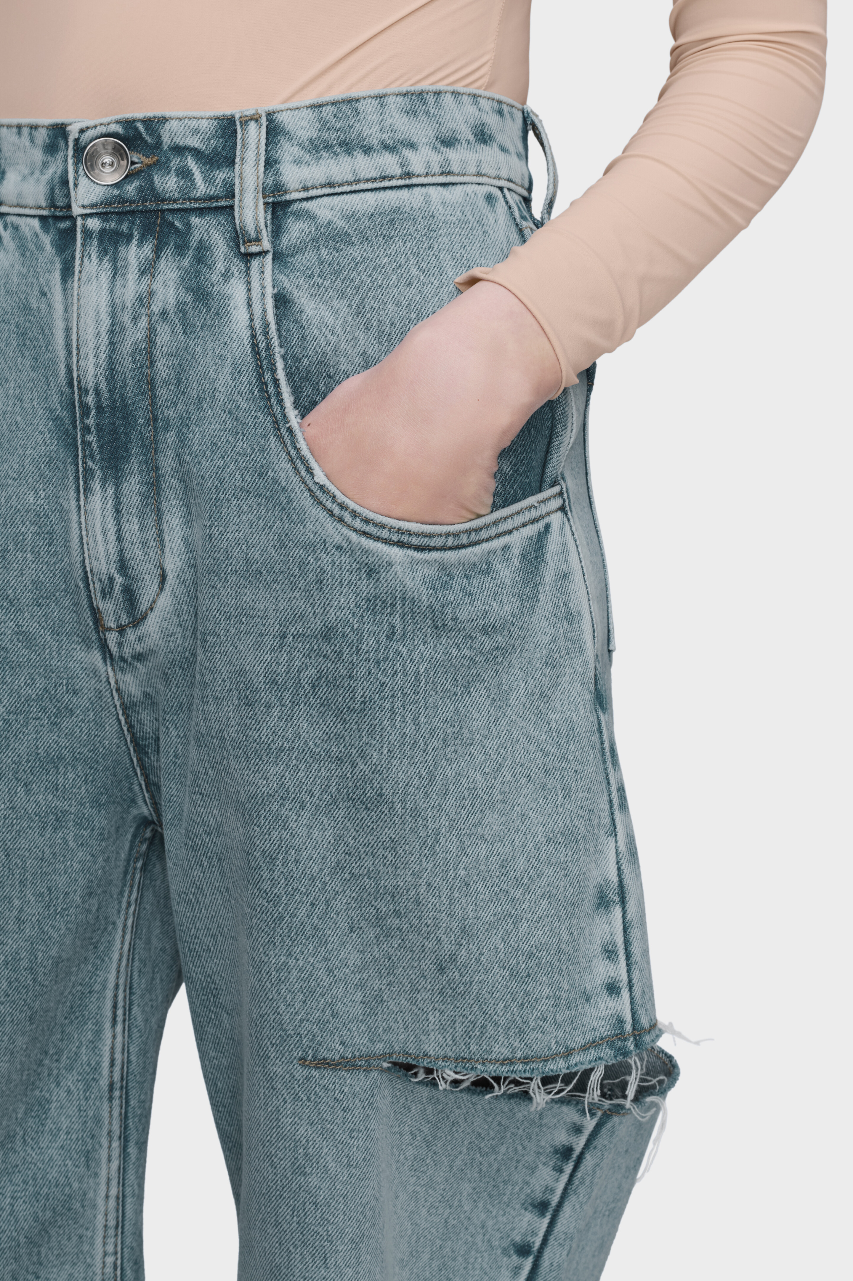 Denim Jeans With Slash Details For Women | Maison Margiela