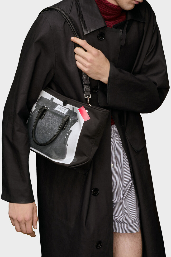 Black Trompe L'Oeil 5AC Micro Tote Bag | Maison Margiela