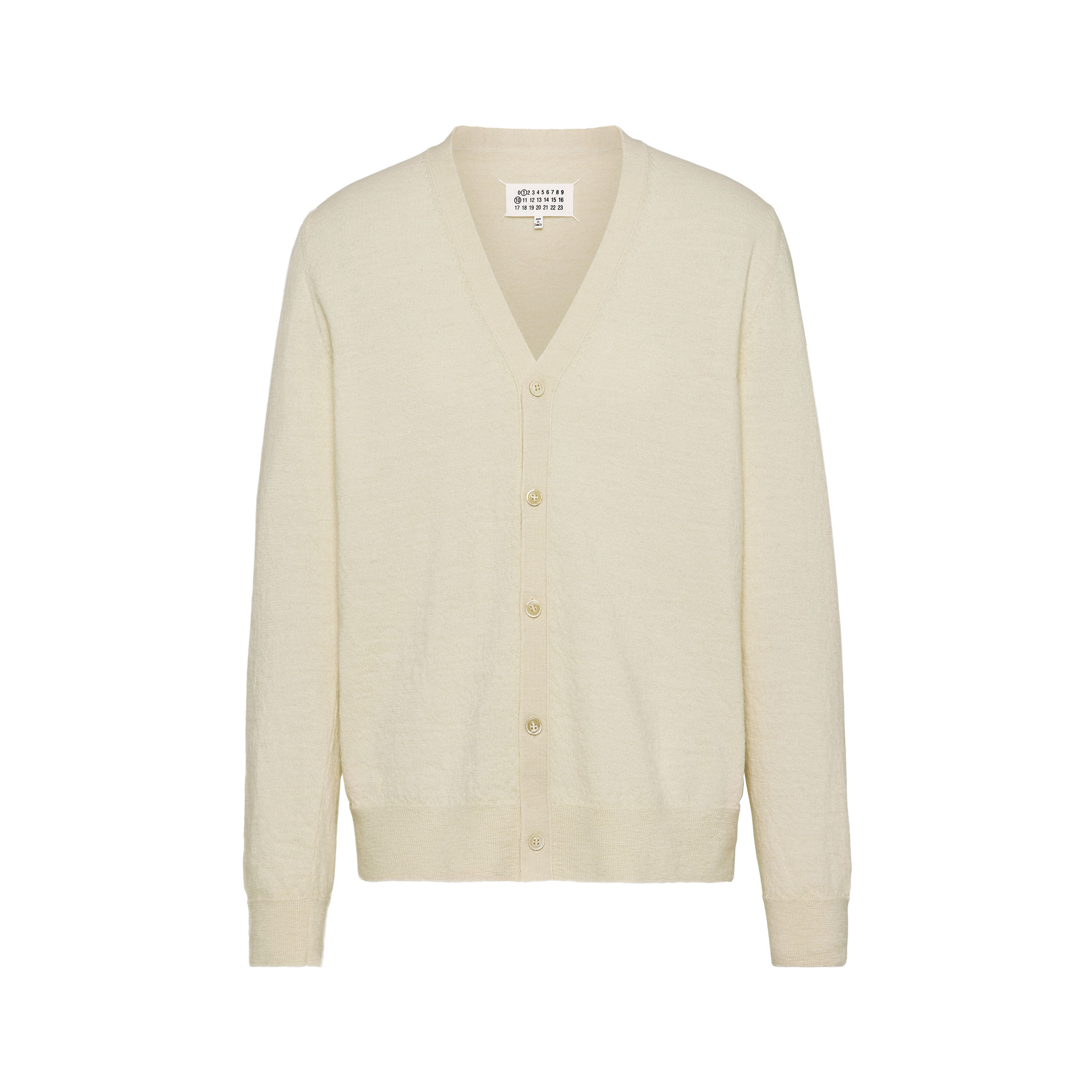 Elbow patch wool cardigan