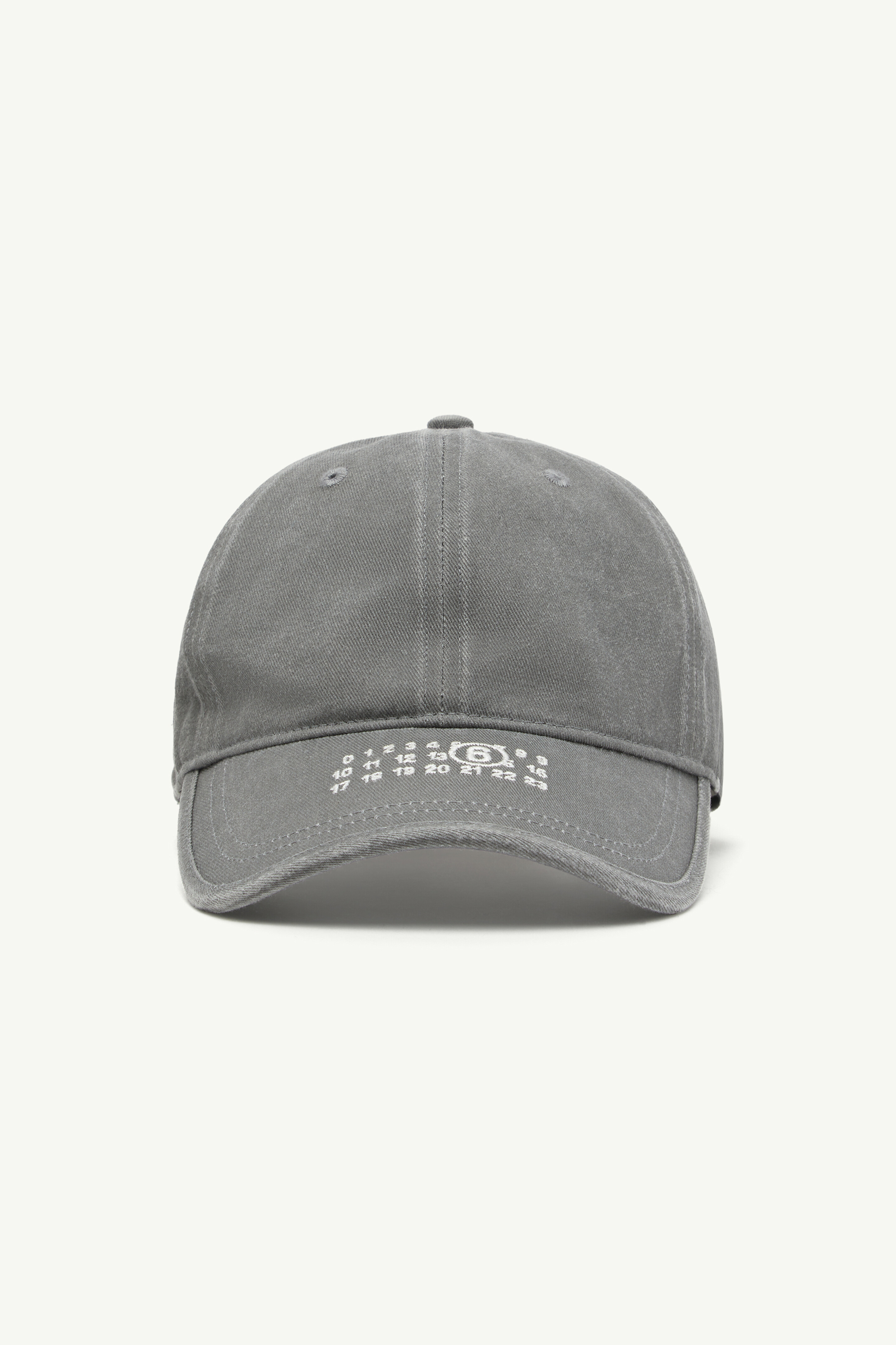 Gray Washed cotton label cap | MM6 Official