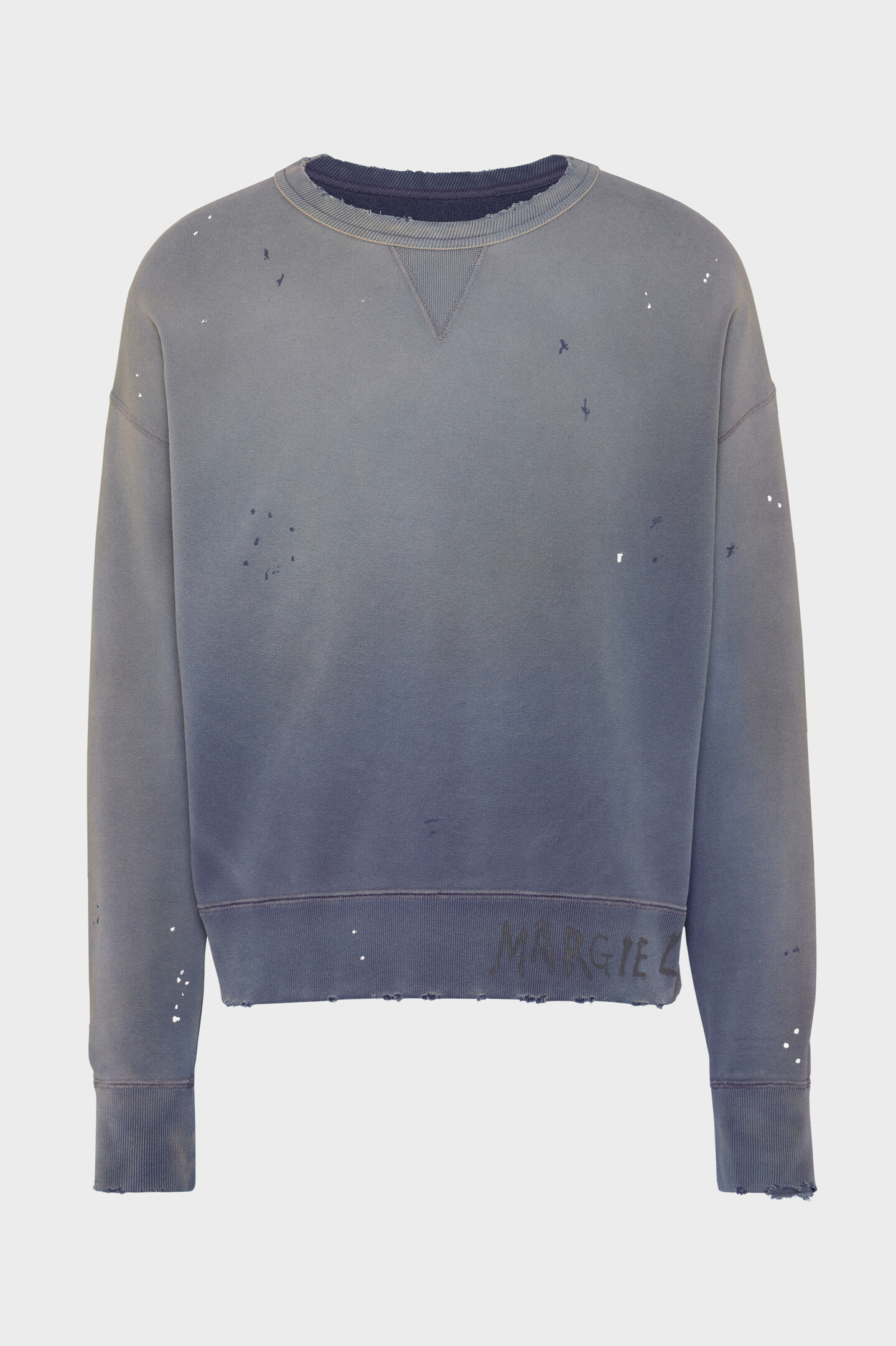 マルジェラ　グラフィティロゴ　ダメージスウェット MAISON MARGIELA ダメージ加工 コットン ロゴスウェット (Maison