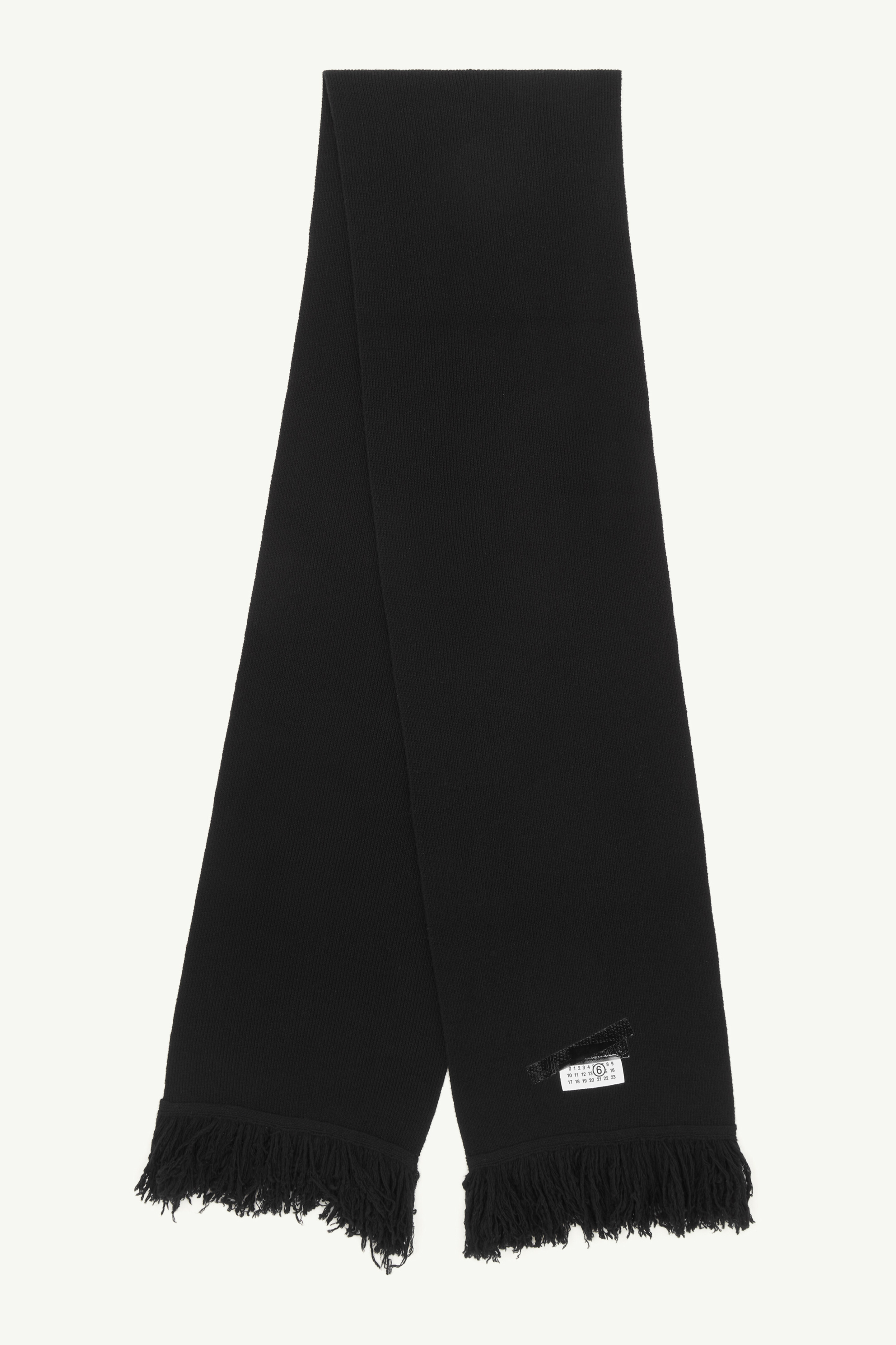 Men's Taped Label Wool Scarf | MM6