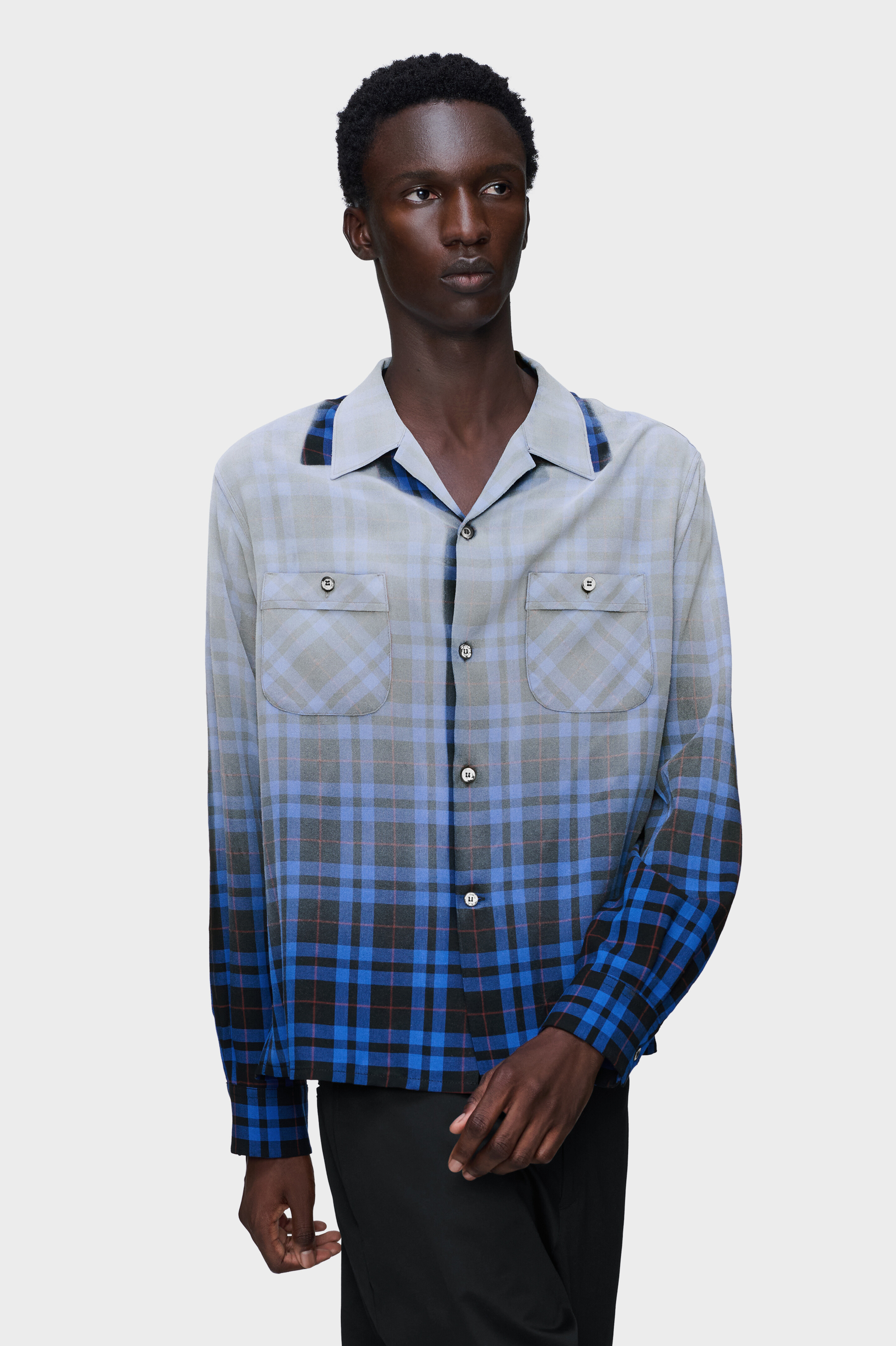 Gradient check shirt