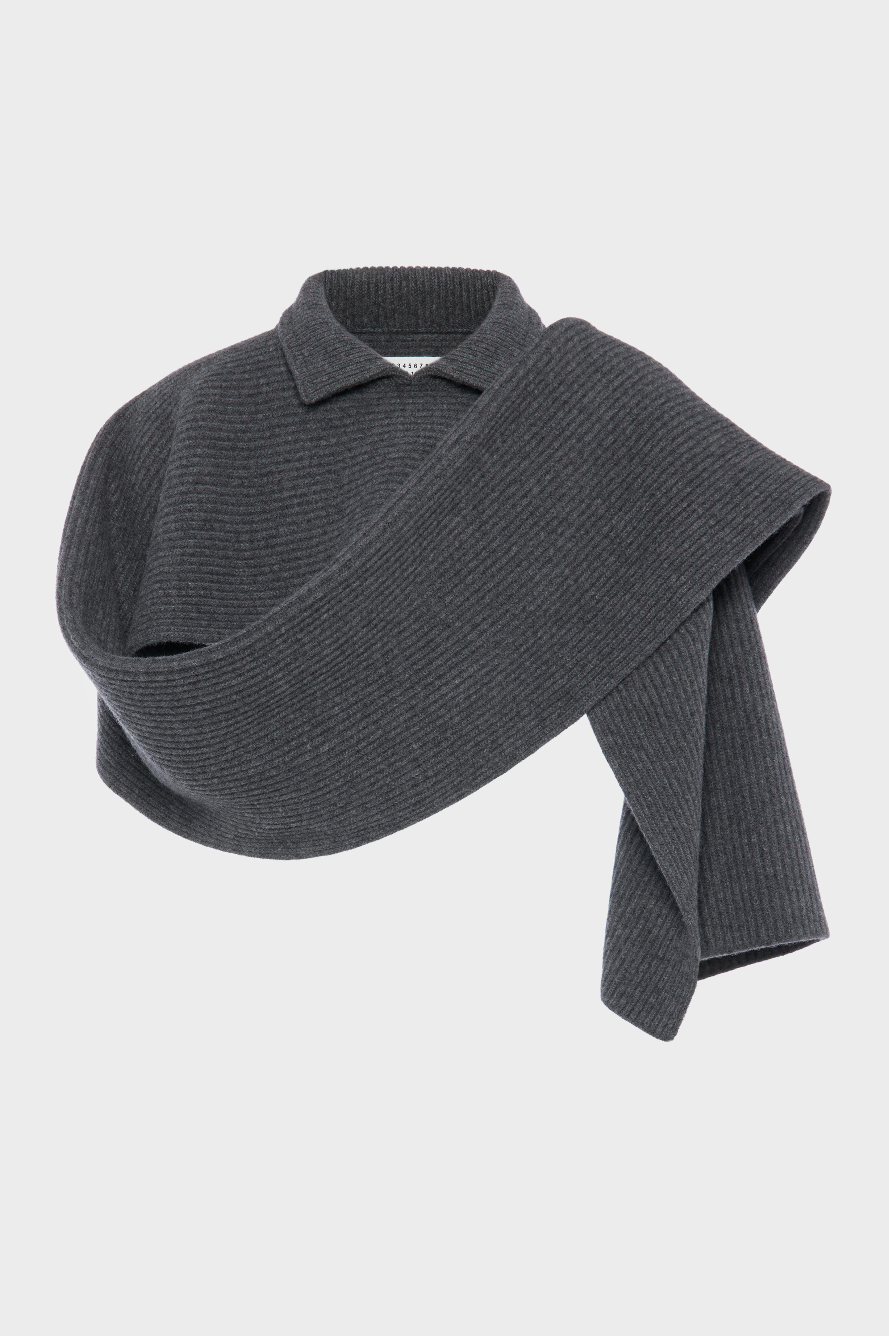 Maison Margiela カラー付リブ ウールスカーフ
