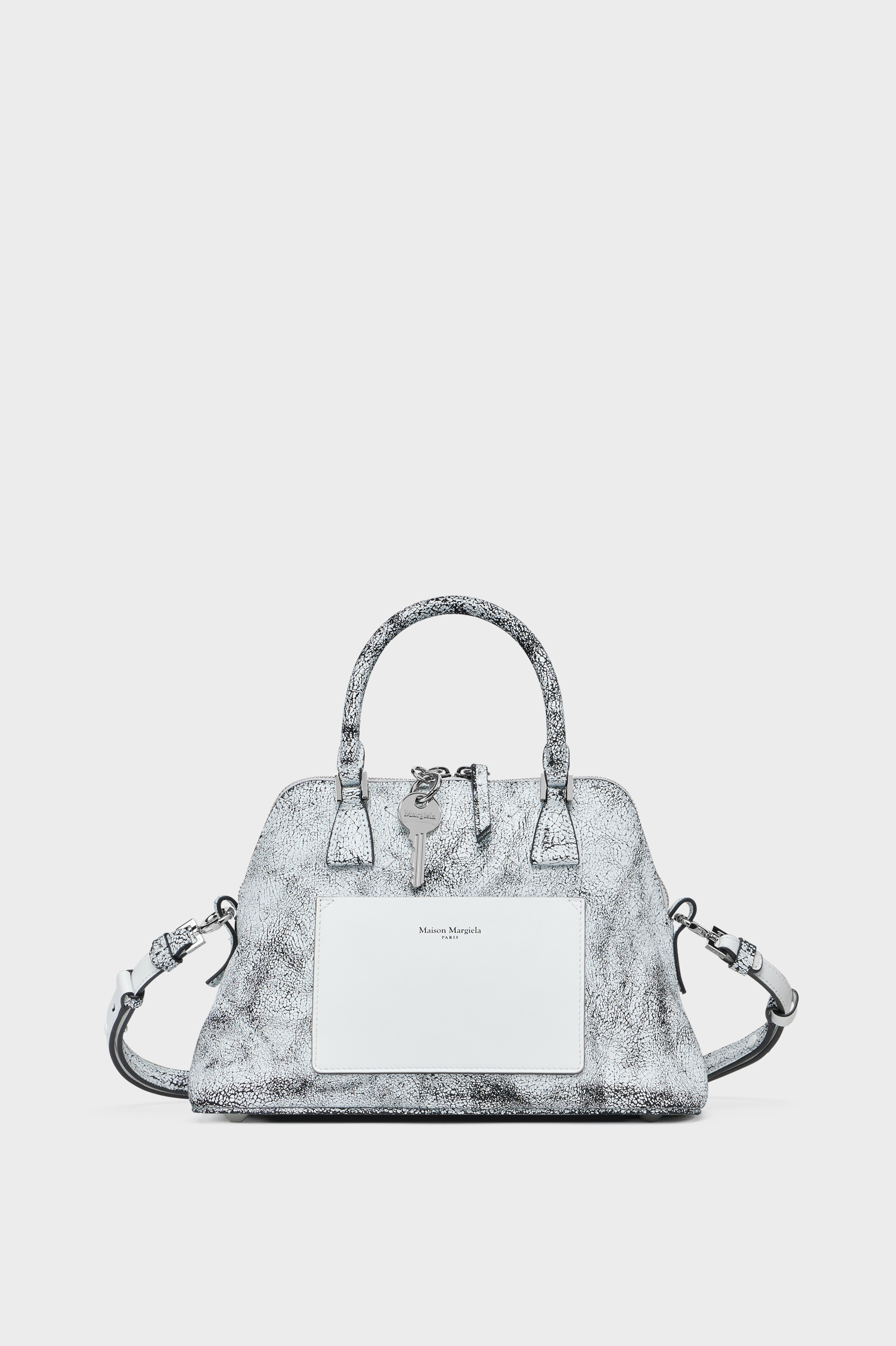 Maison Margiela 5AC ミニ シルバー バッグ レア White Leather 5AC Crossbody Bag Loved To Death Mini