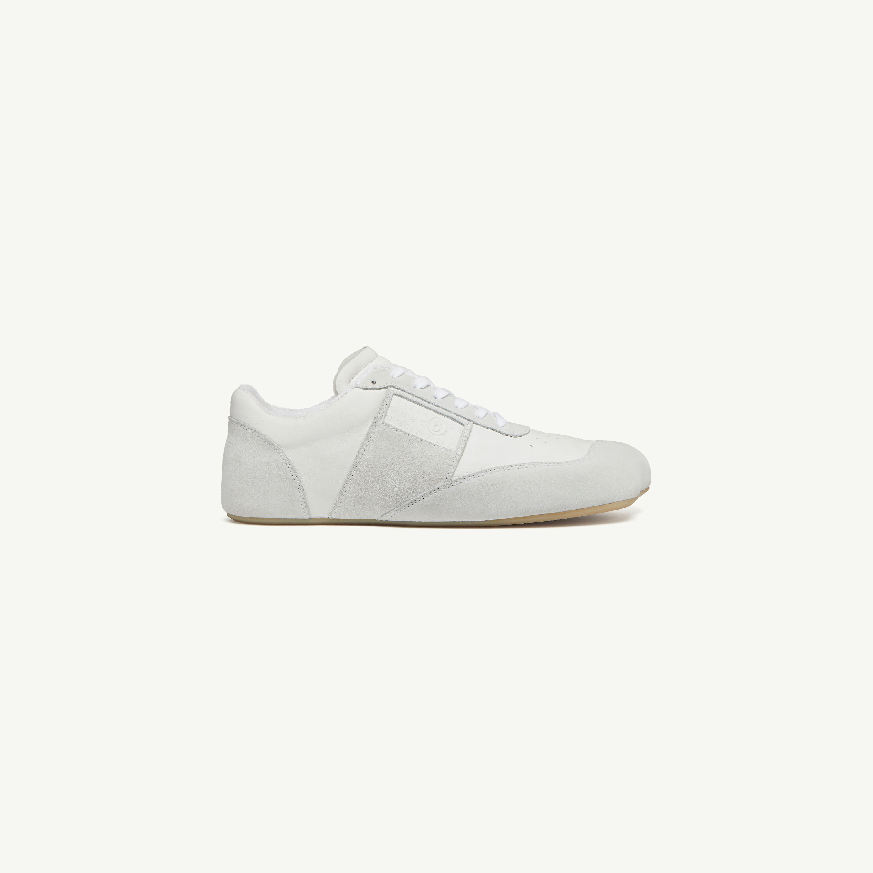 MM6 ホワイトフラットシューズ 37 White Anatomic Sneakers | MM6 Official