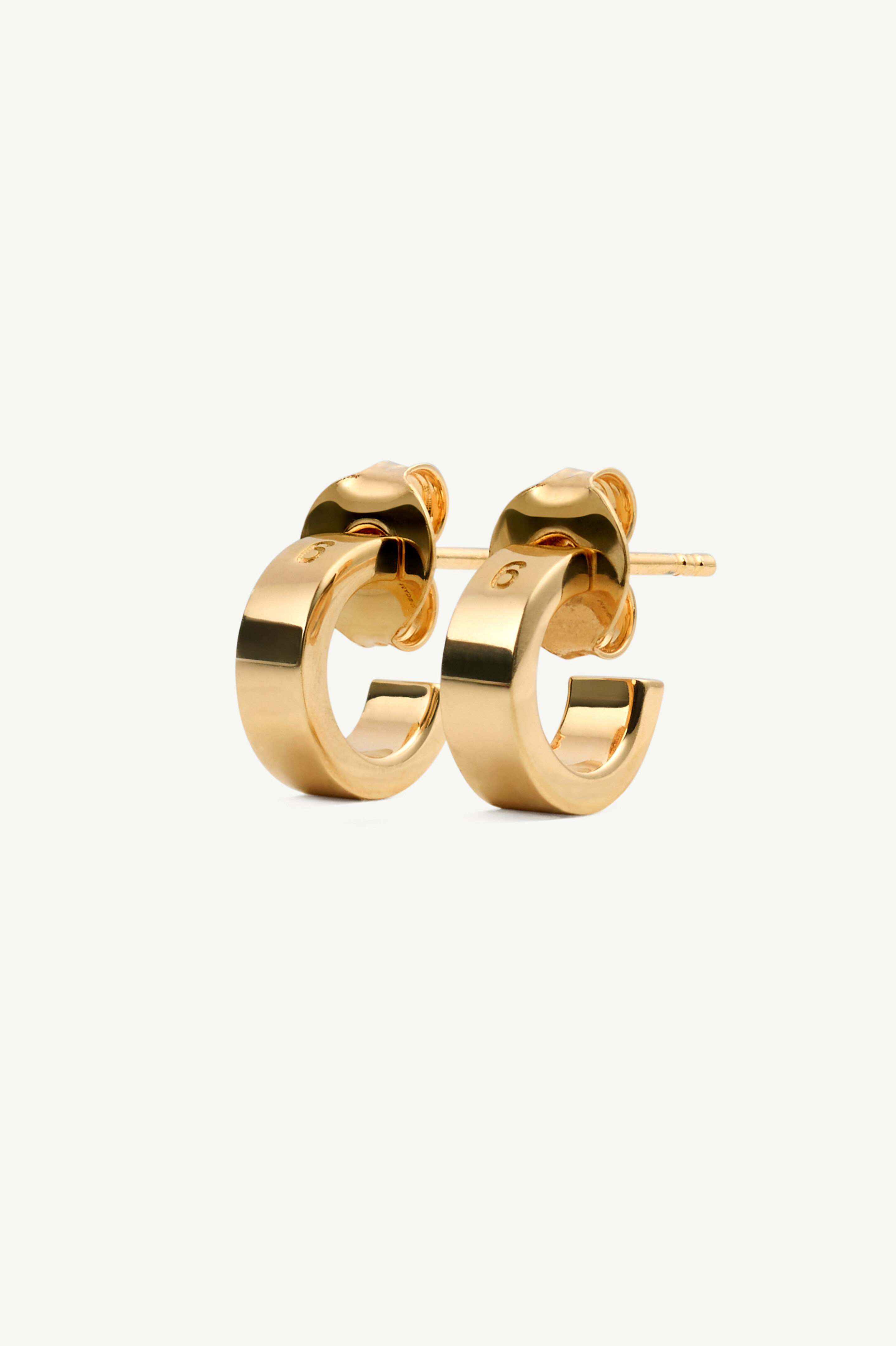Minimal logo 4mm earrings
