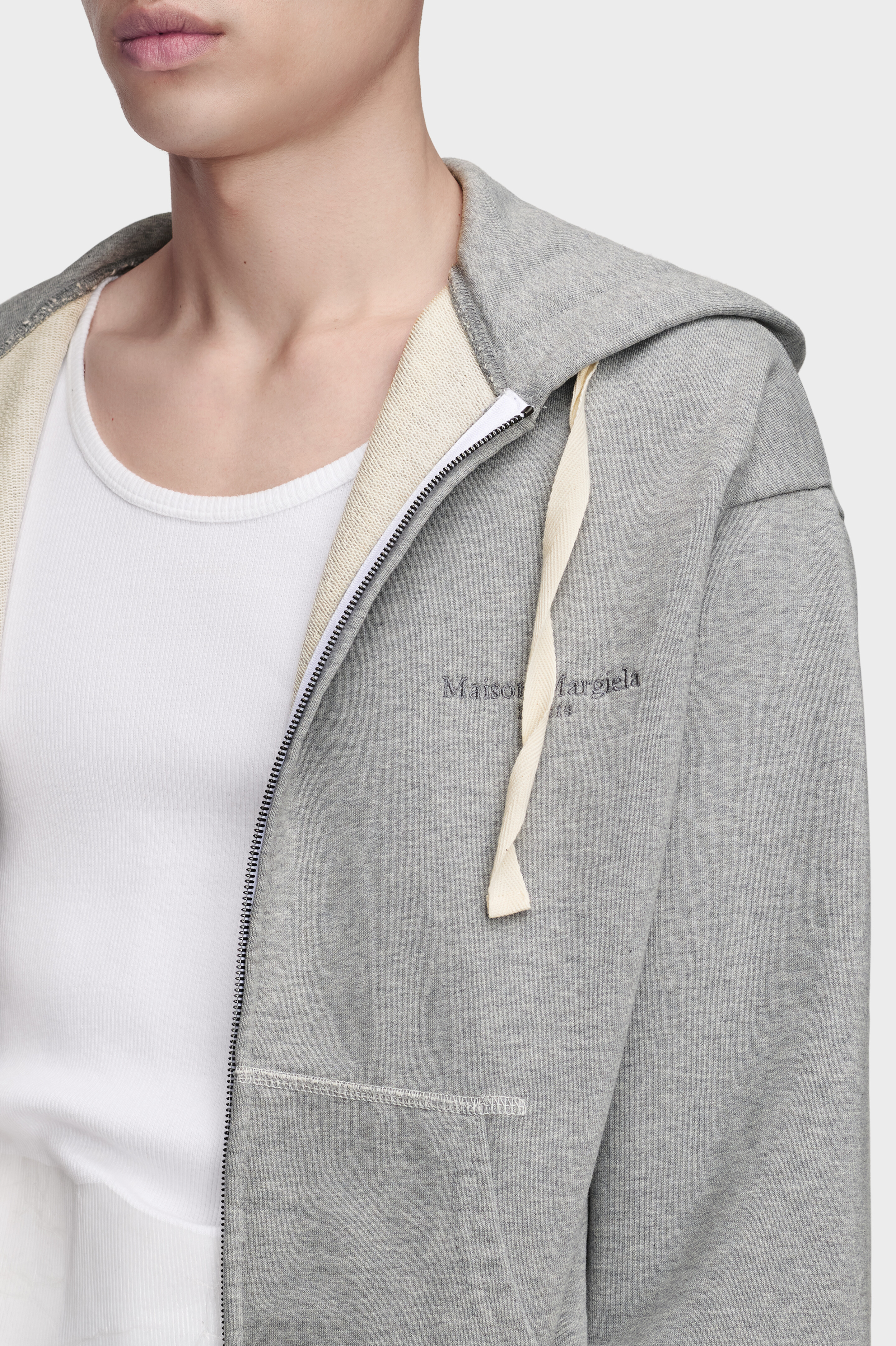 Zipped Hooded Sweatshirt